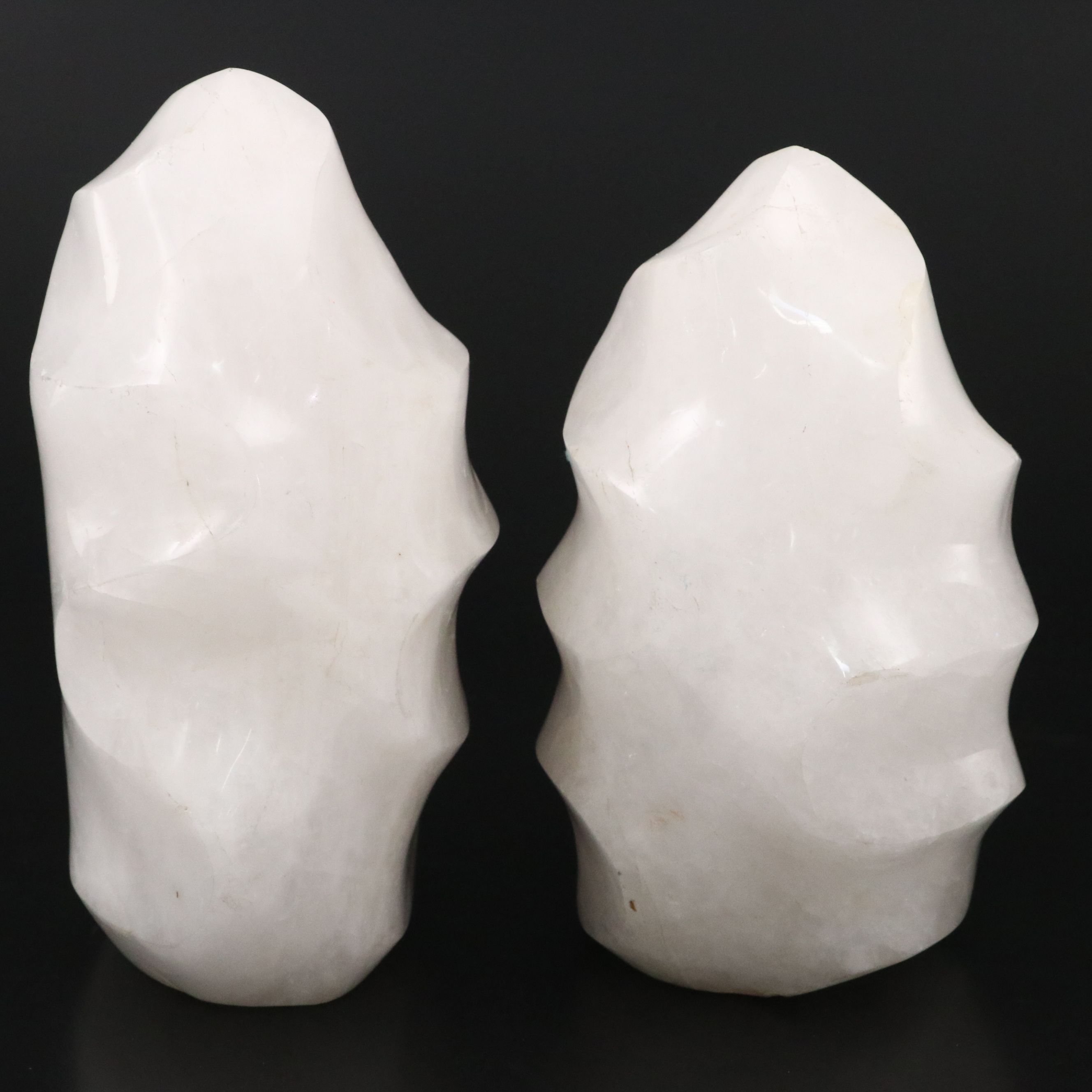 Carved Quartz Flame Shapes