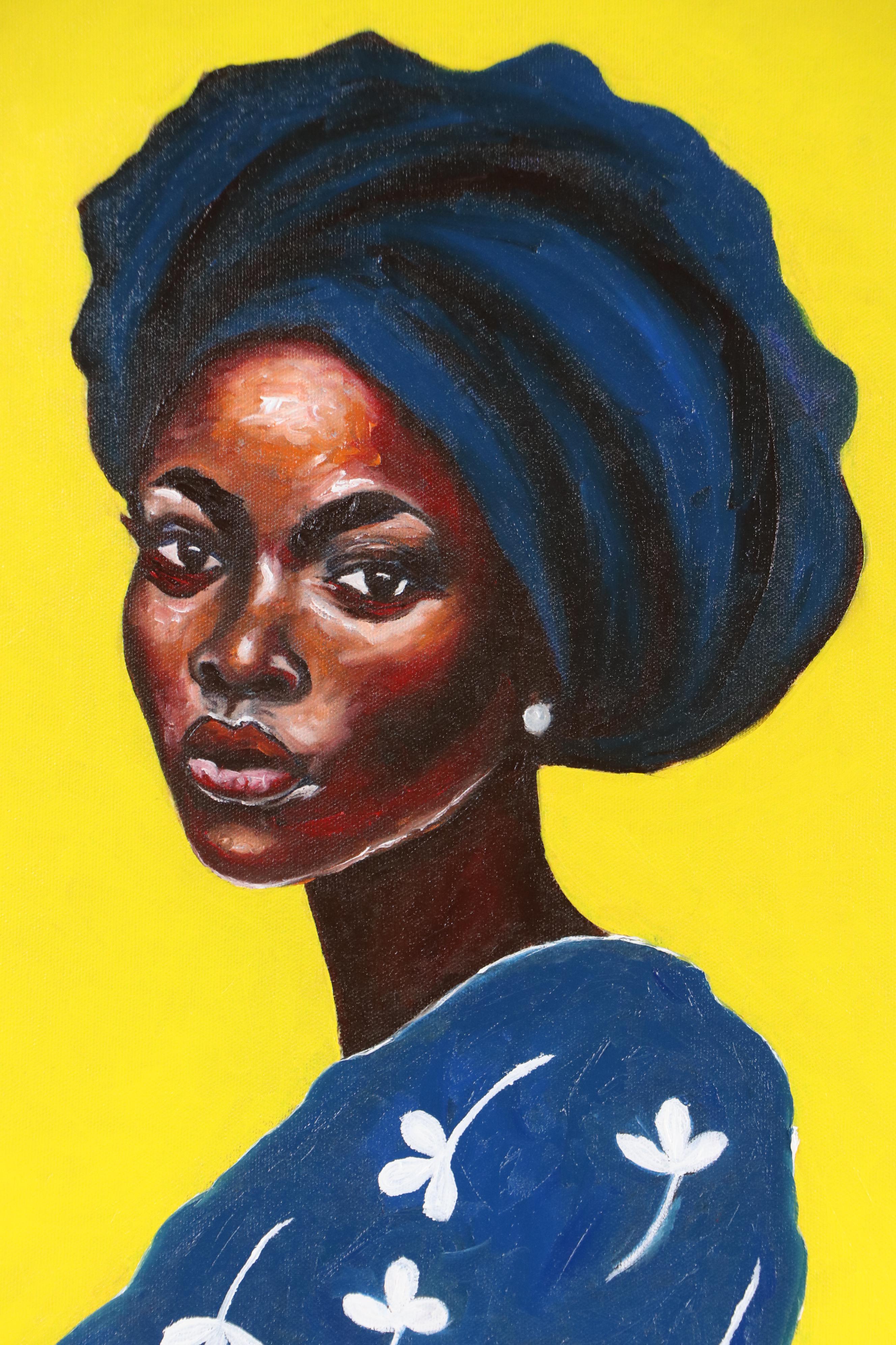 Oluwakemi Omowaire Oil Portrait Painting "Faith. Is Not Lost.", 21st Century