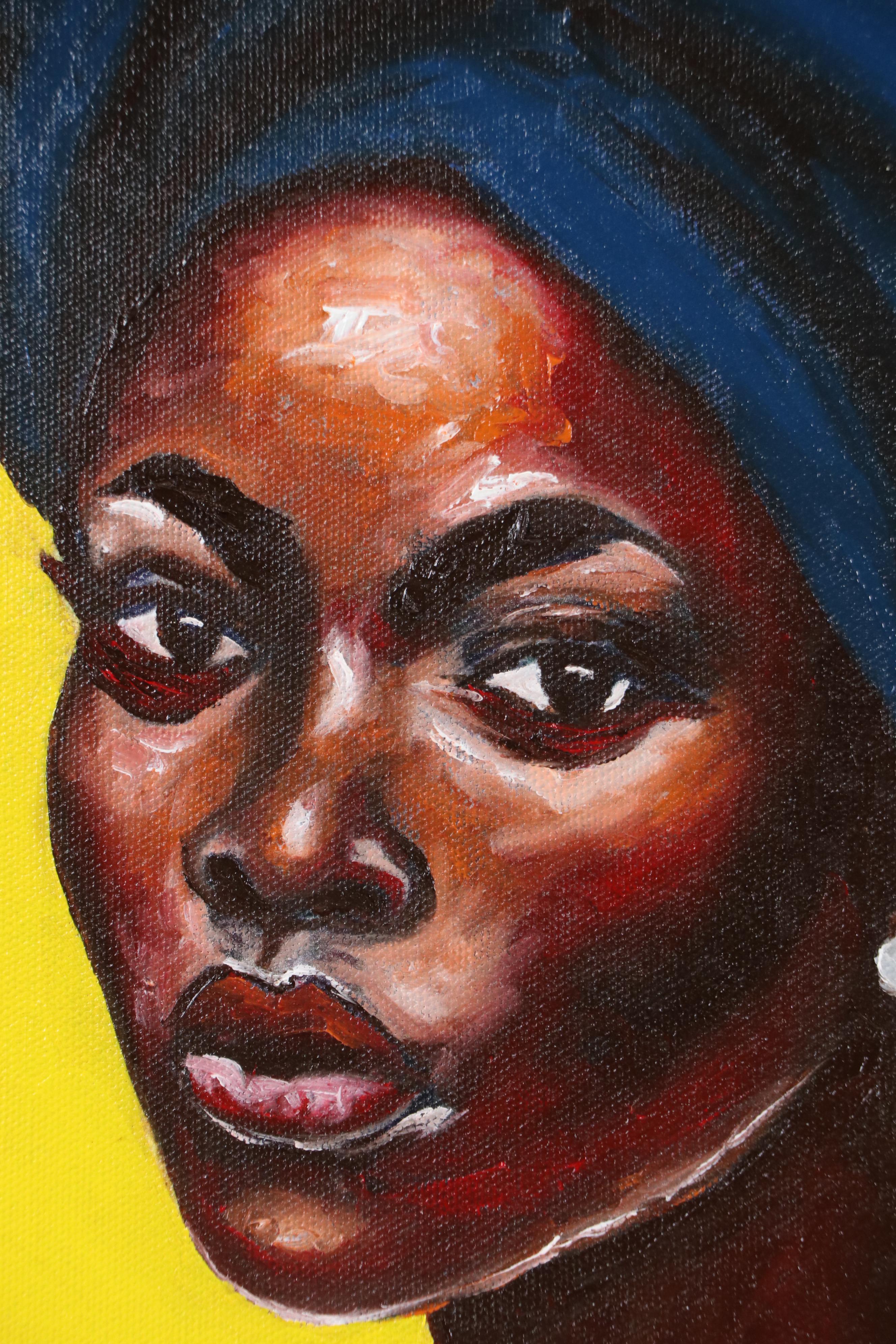 Oluwakemi Omowaire Oil Portrait Painting "Faith. Is Not Lost.", 21st Century