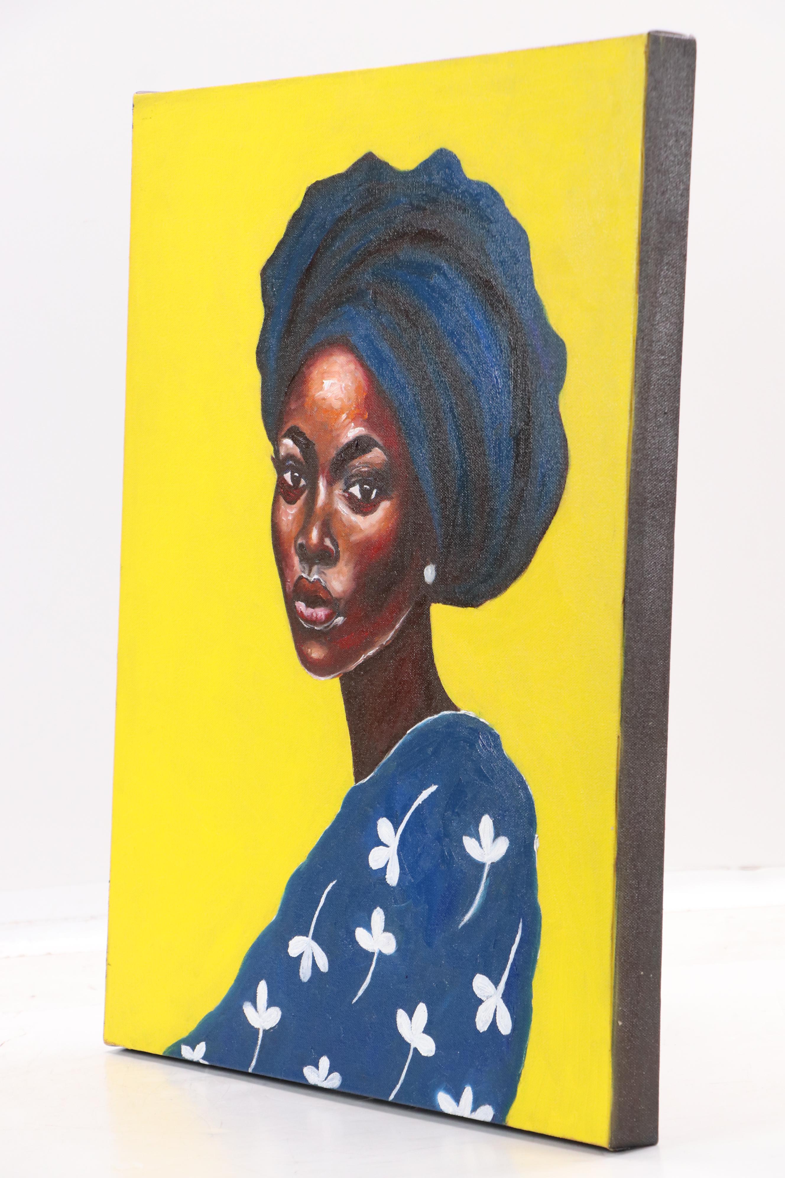 Oluwakemi Omowaire Oil Portrait Painting "Faith. Is Not Lost.", 21st Century