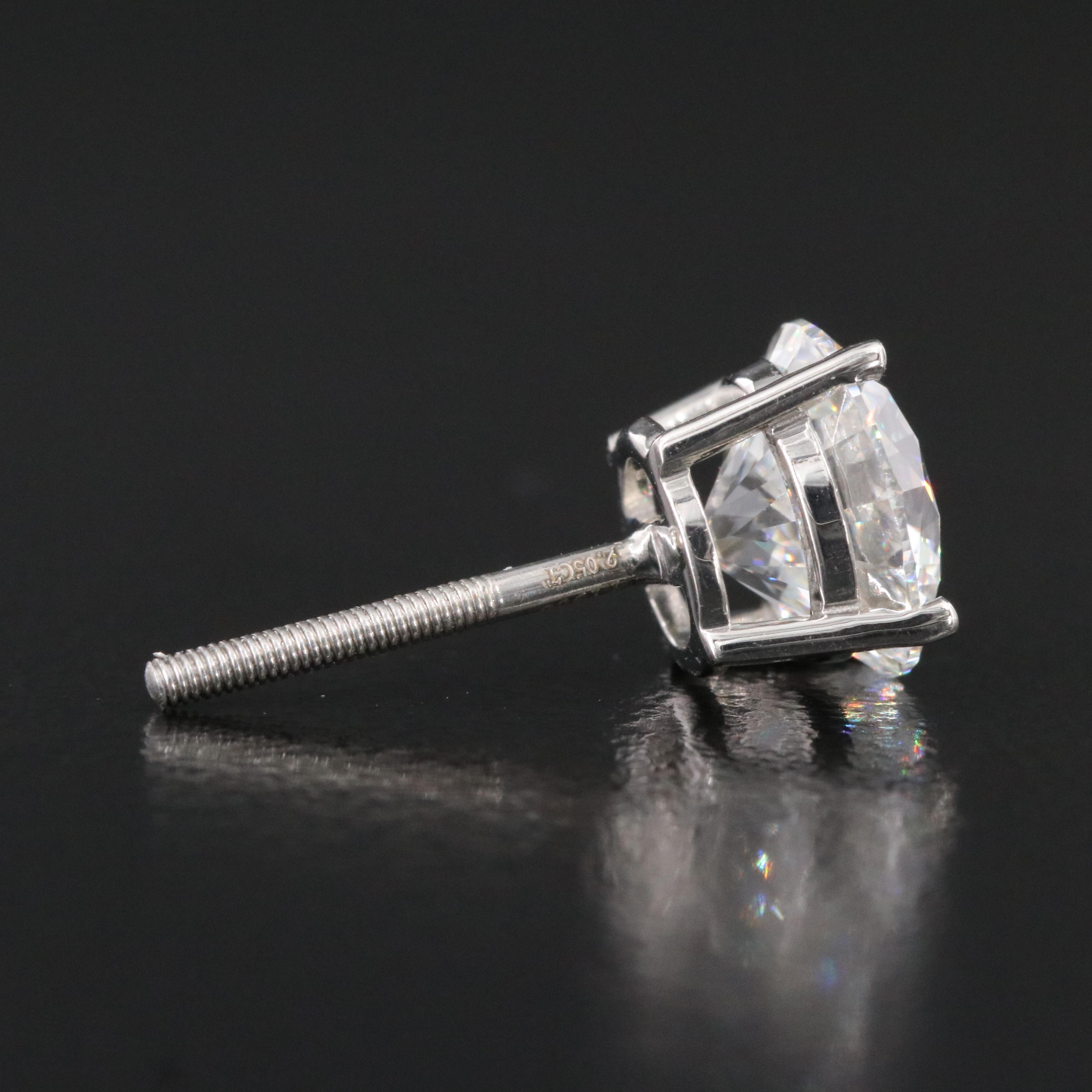 Platinum 4.11 CTW Lab Grown Diamond Stud Earrings with IGI Reports