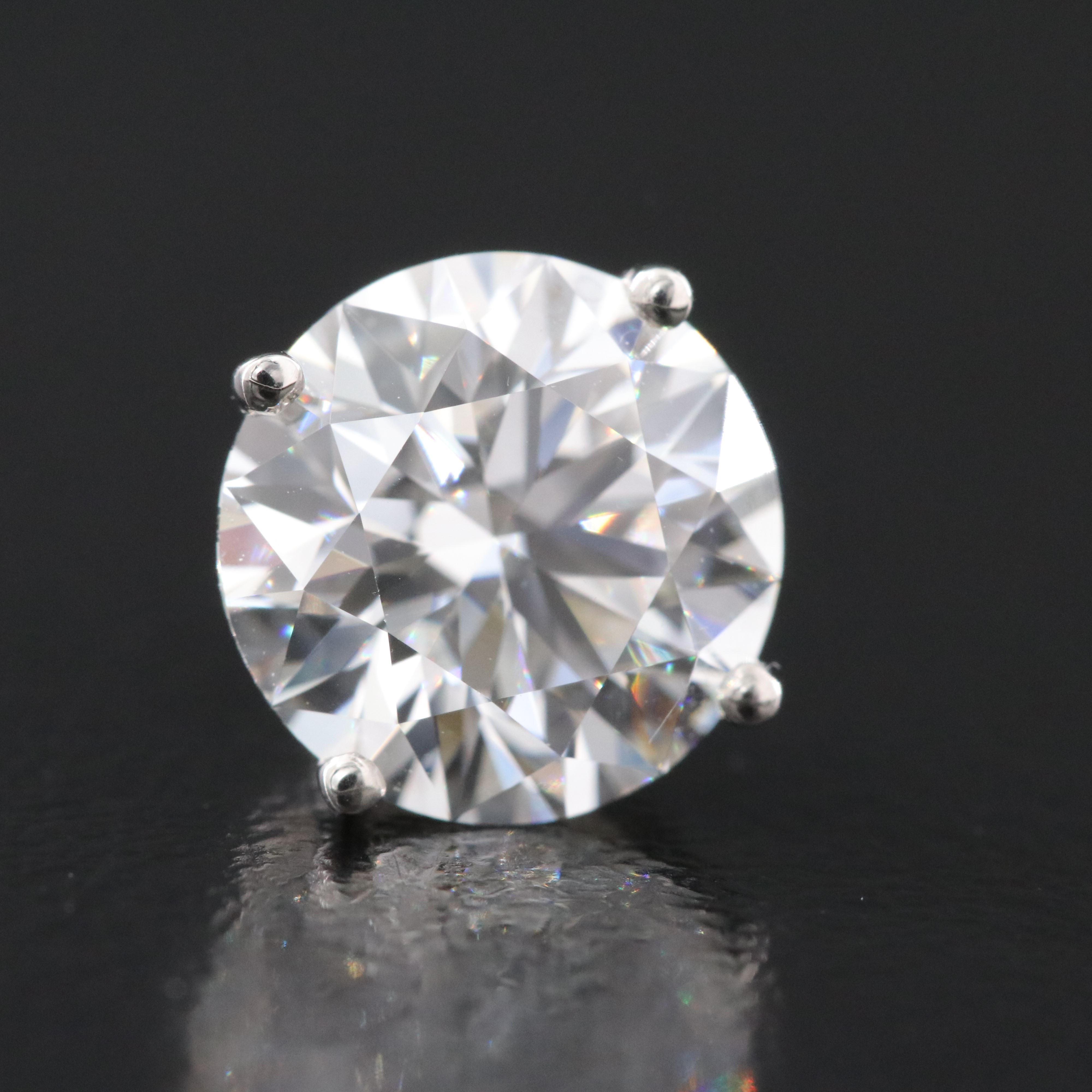 Platinum 4.11 CTW Lab Grown Diamond Stud Earrings with IGI Reports