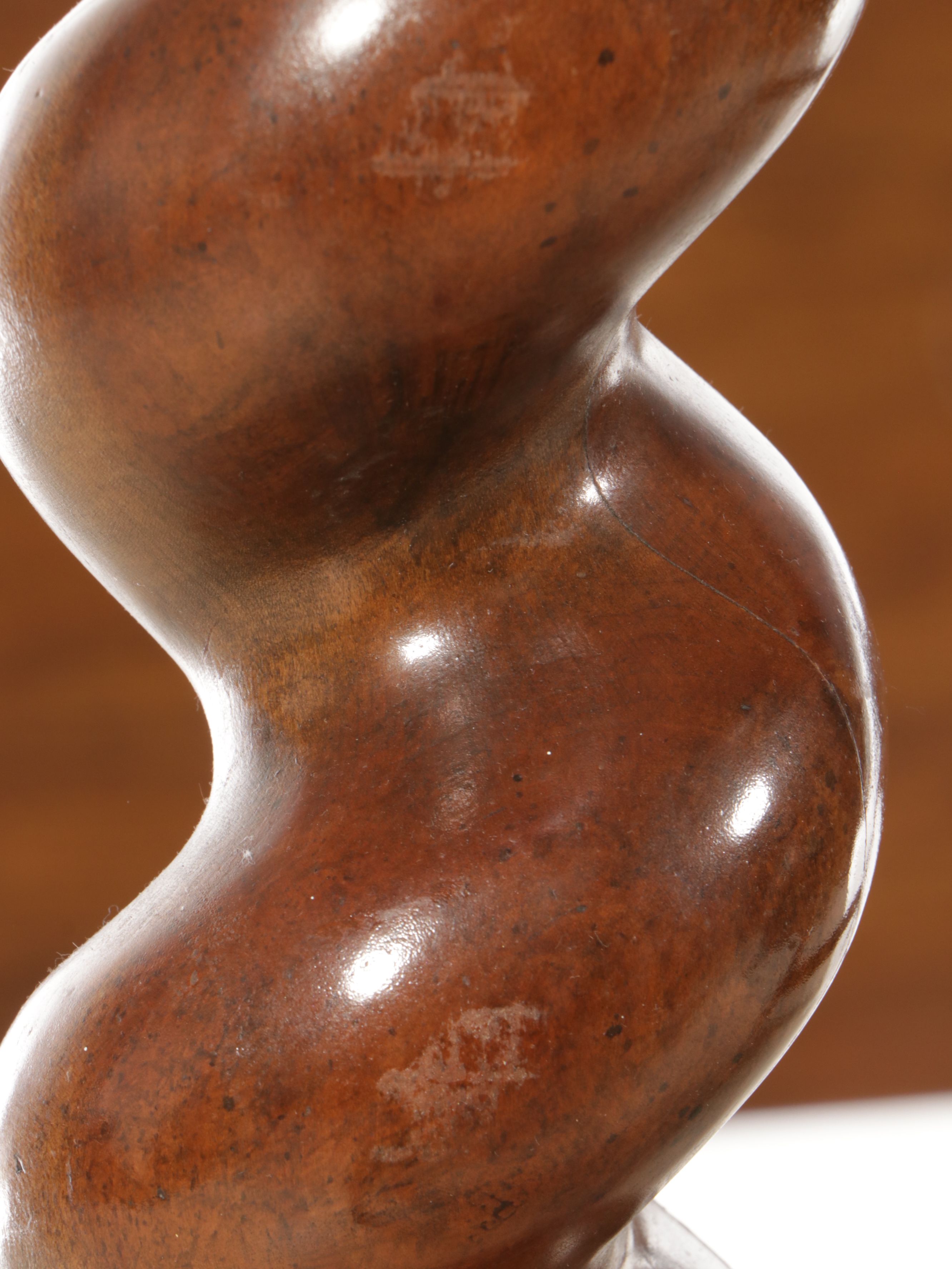 Baker Furniture Cherry Barley Twist Four-Poster Texas King Size Bed Frame