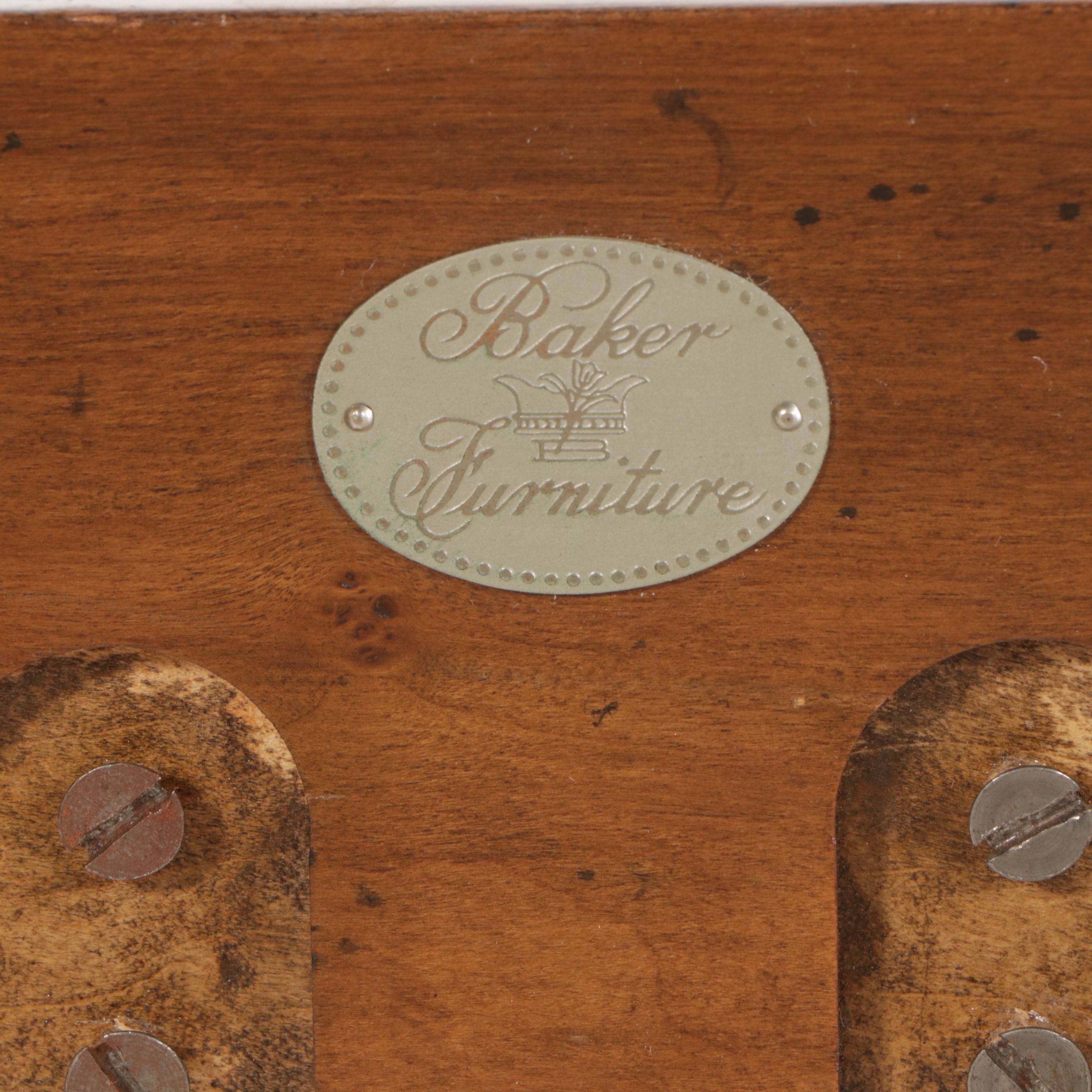 Baker Furniture Cherry Barley Twist Four-Poster Texas King Size Bed Frame