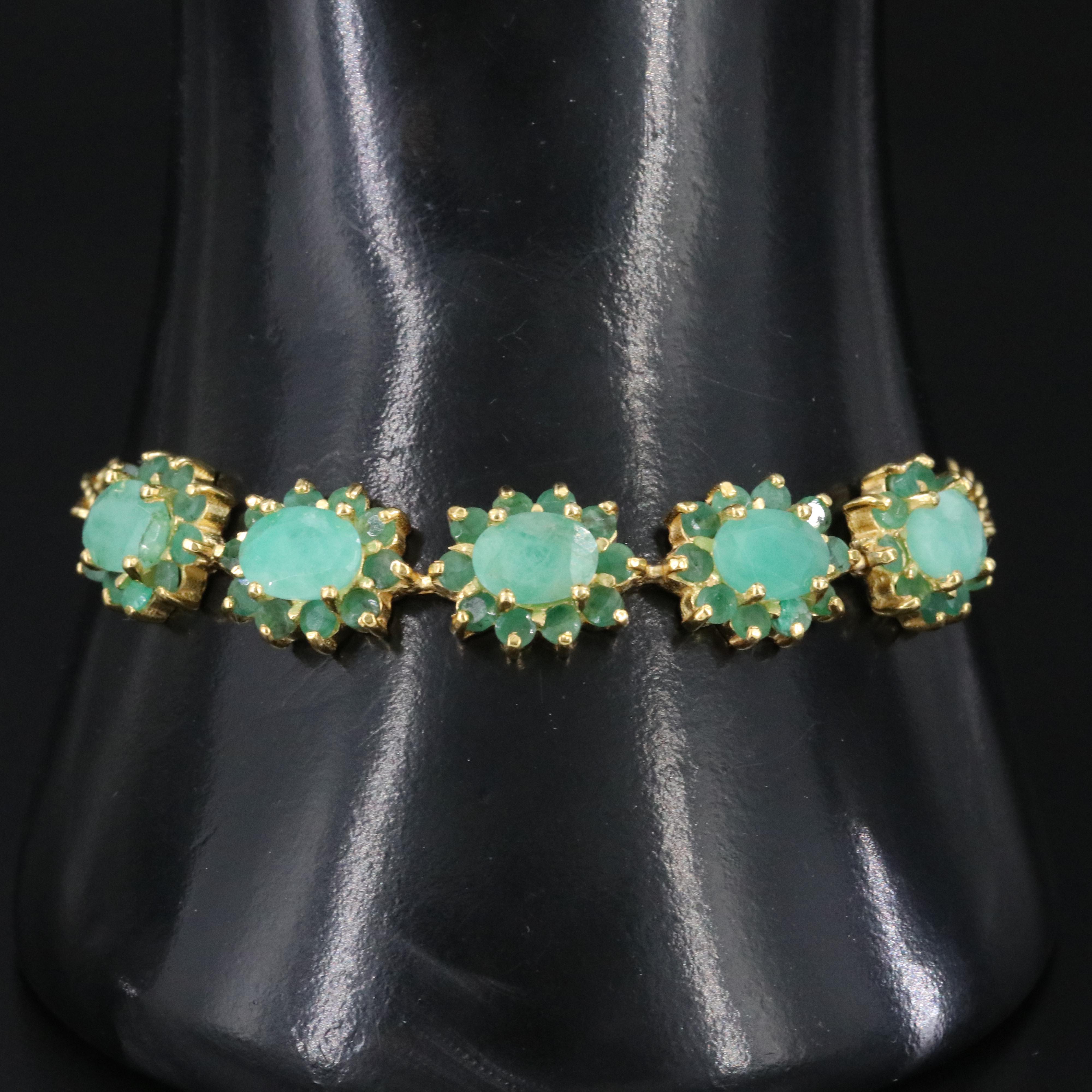 Sterling Silver Emerald Bracelet