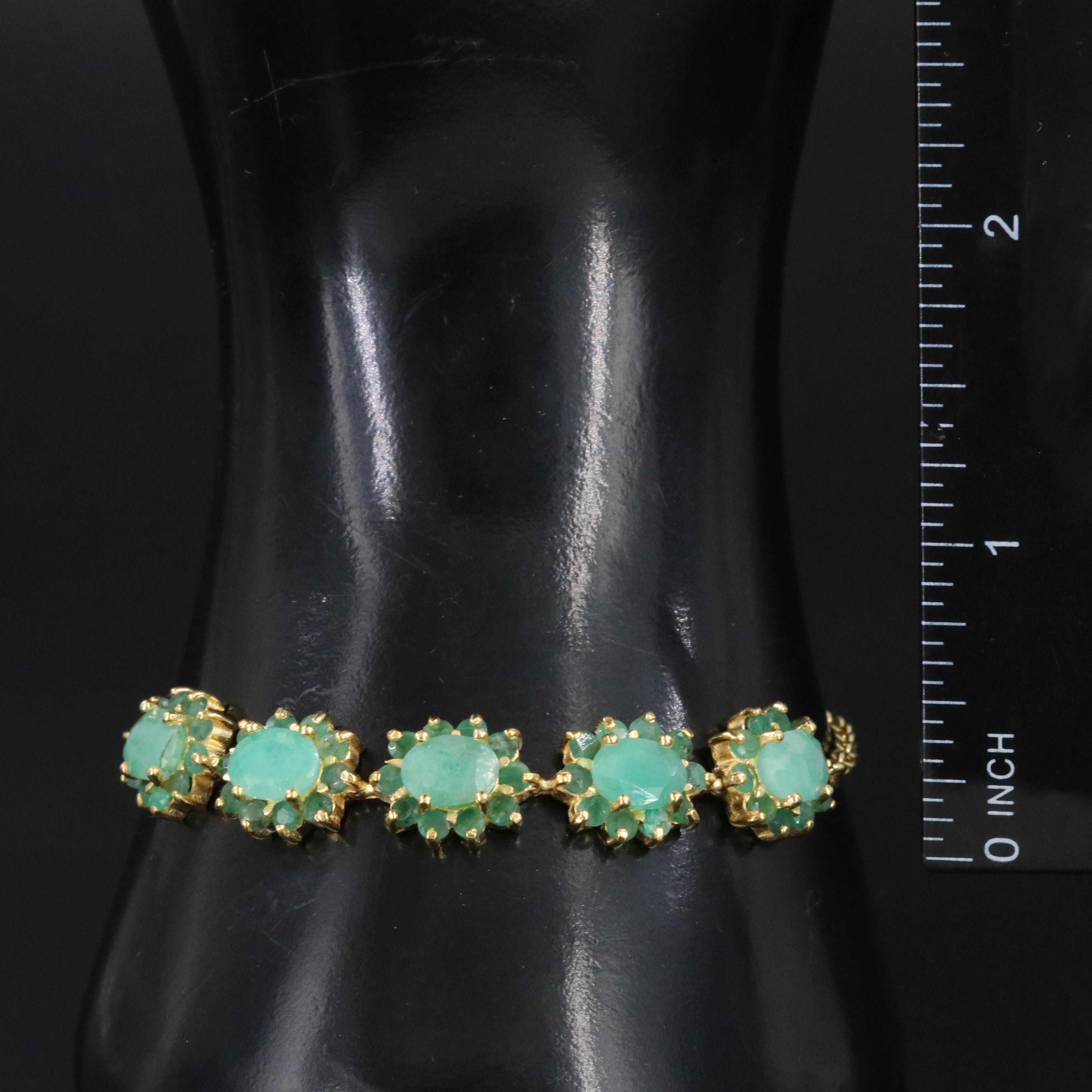 Sterling Silver Emerald Bracelet