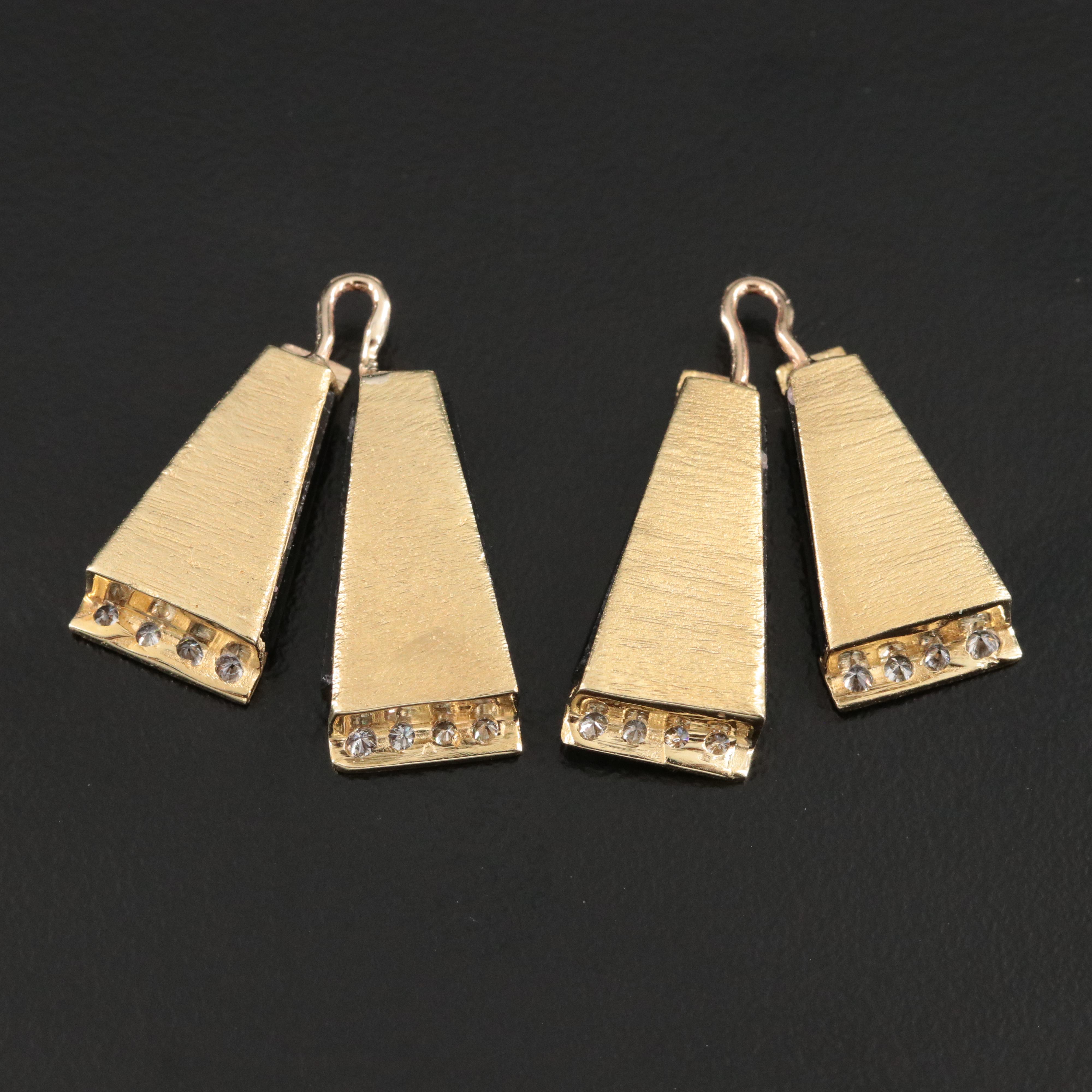 14K Black Onyx and 0.48 CTW Diamond Earring Enhancers