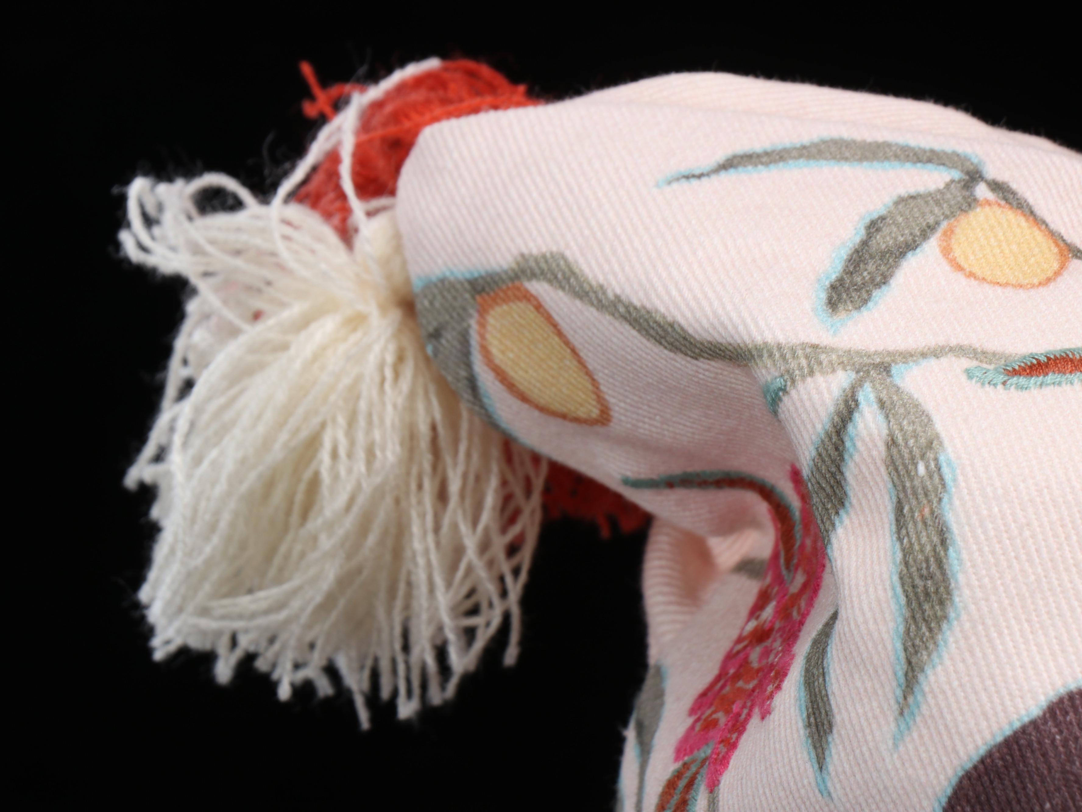 Spartina Cotton Throw Pillows with Coral Stripe Bedsheets