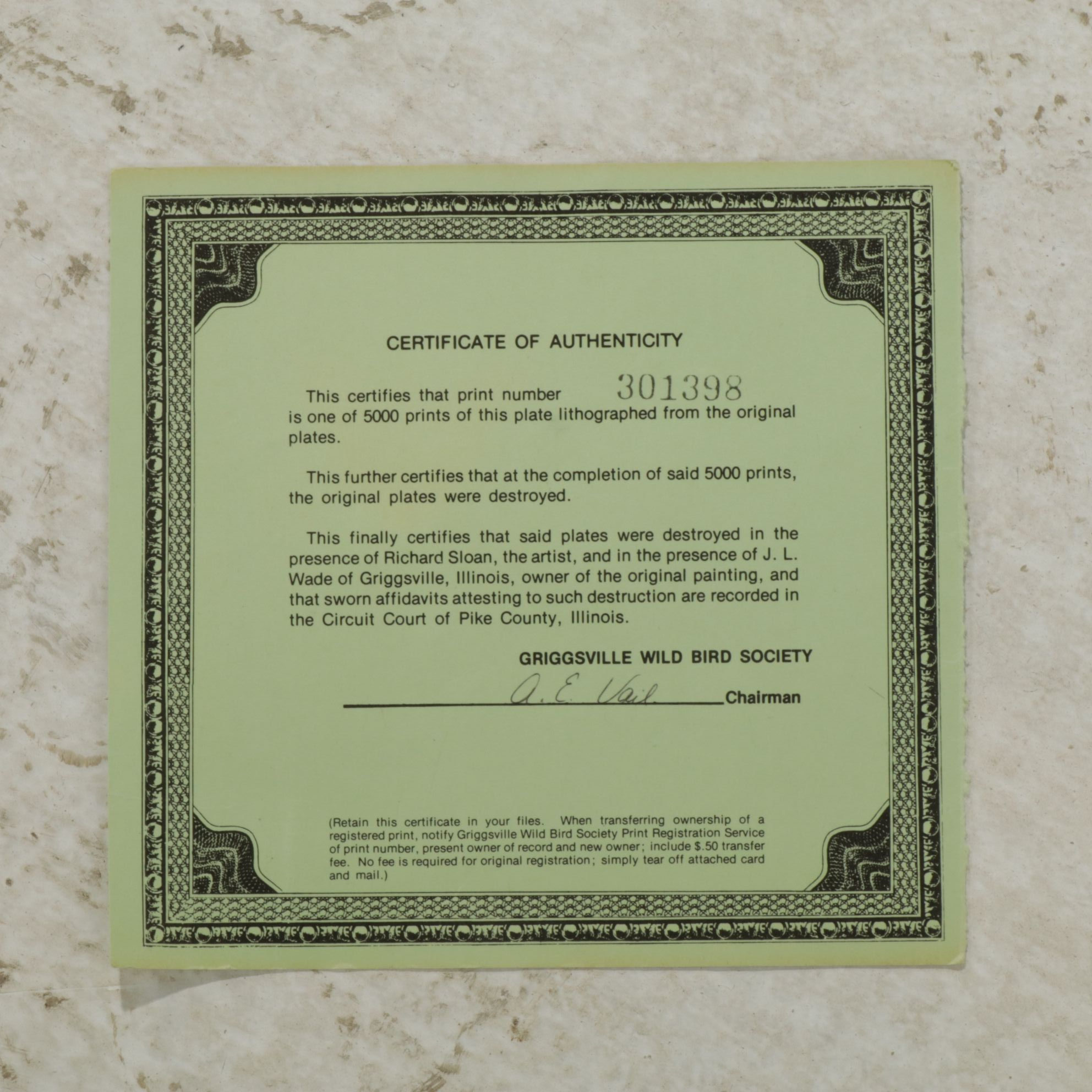 Richard Sloan "Snowy Owl" Offset Lithograph, Late 20th to Early 21st Century