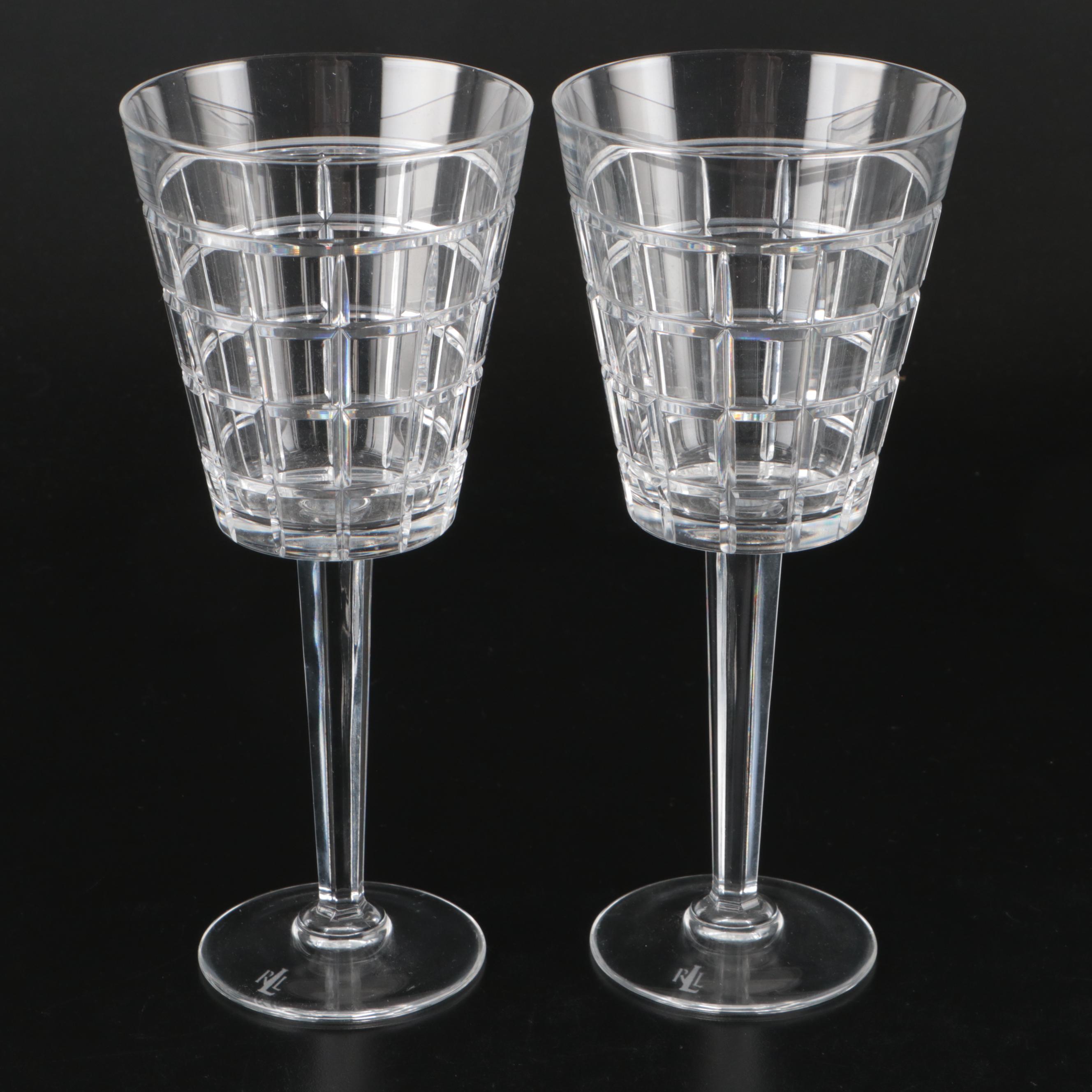 Ralph Lauren "Monaco" Crystal Water Goblets