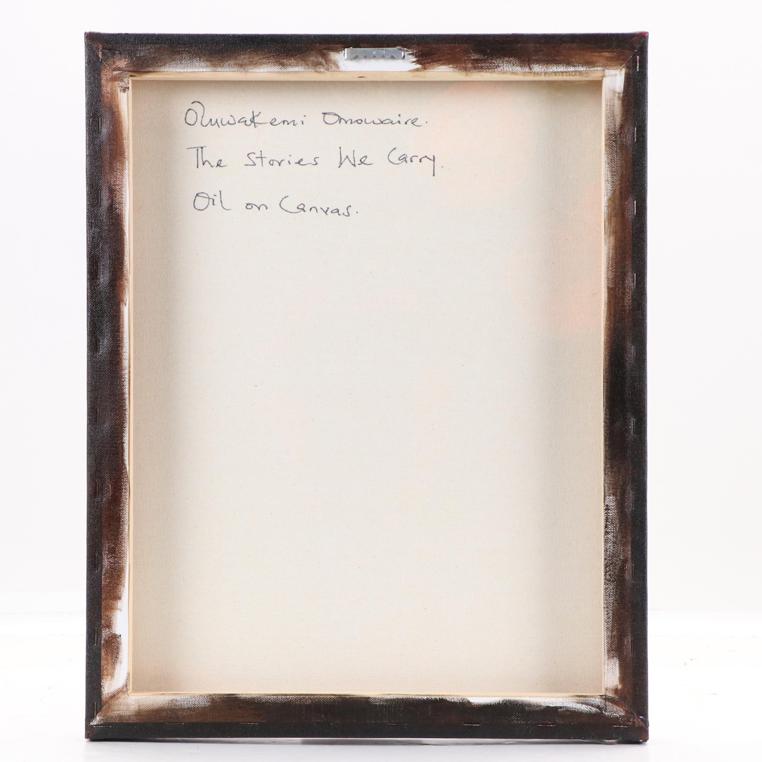 Oluwakemi Omowaire Oil Portrait Painting "The Stories We Carry," 21st Century