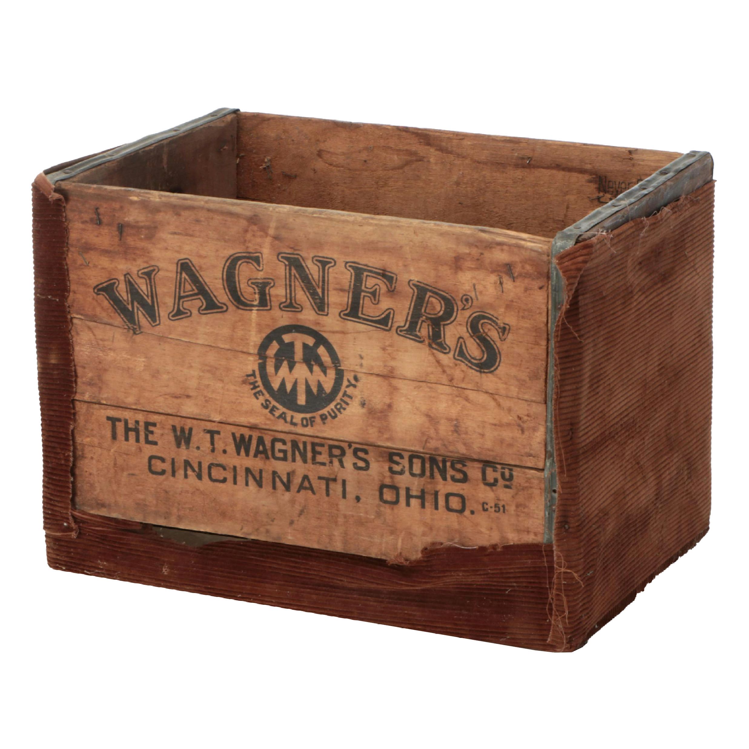 Corduroy Wrapped Wagner's Wood Crate