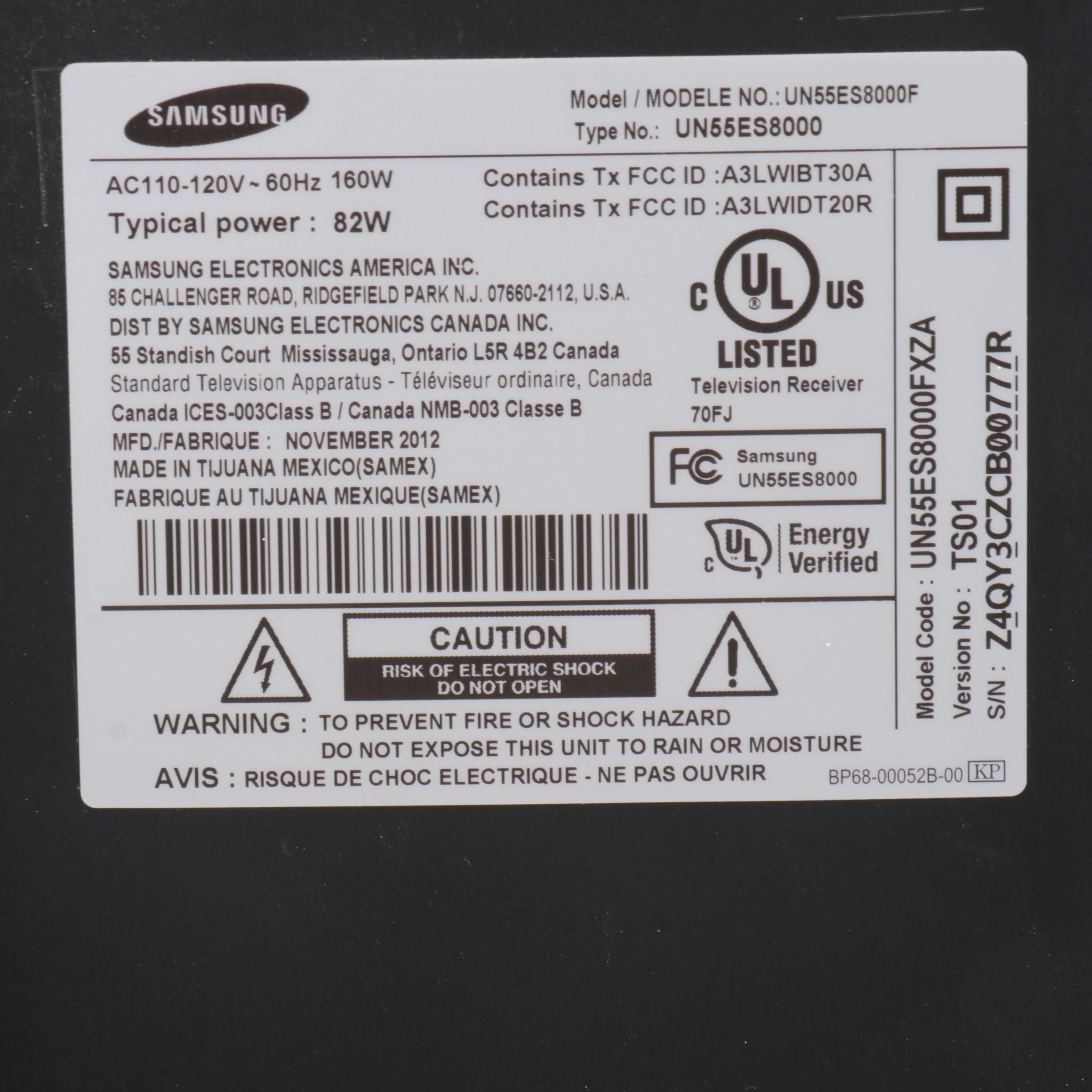 Samsung 55" 8000 Series LED-LCD Smart Television