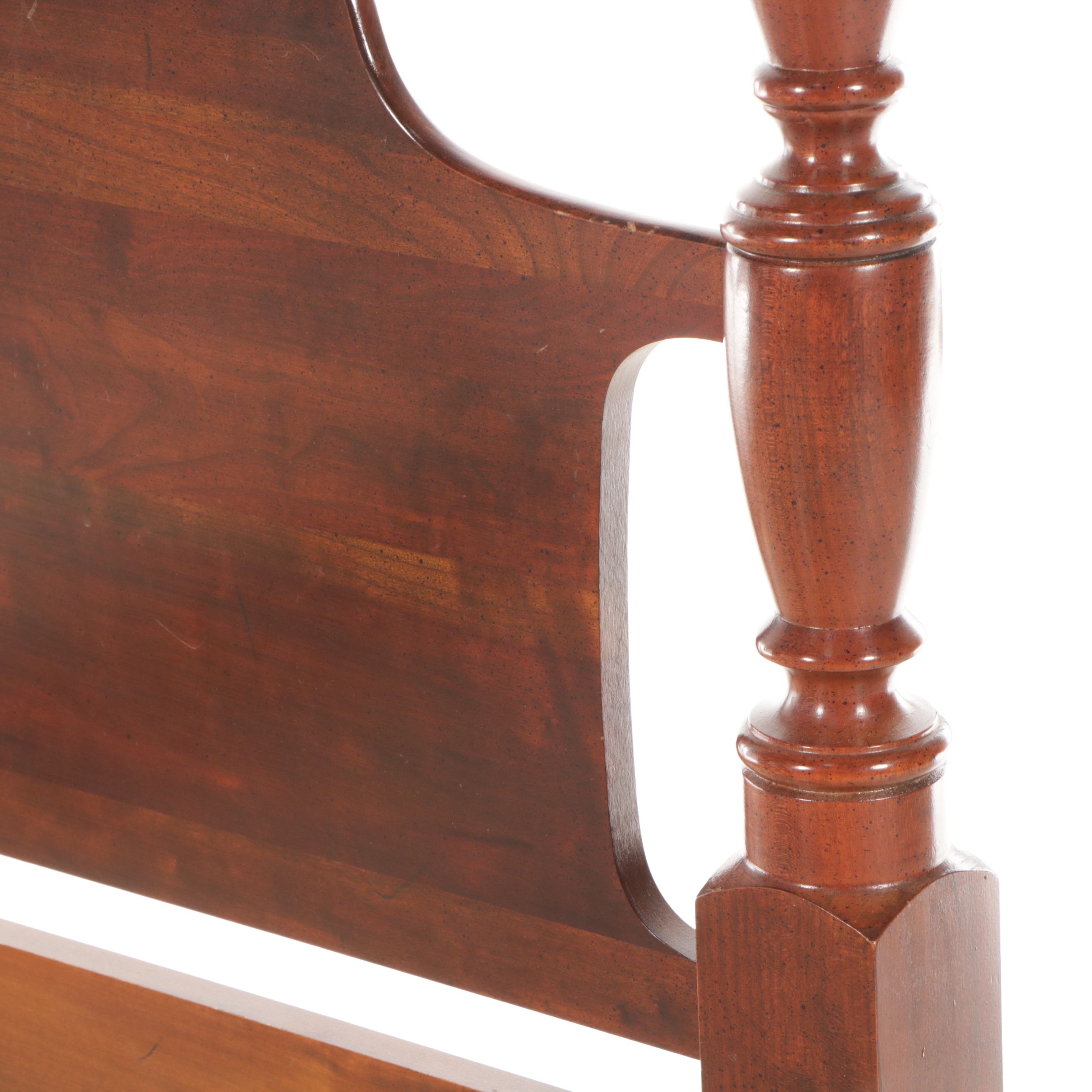 Federal Style Cherry Four-Poster Twin Size Bed Frame, 20th Century