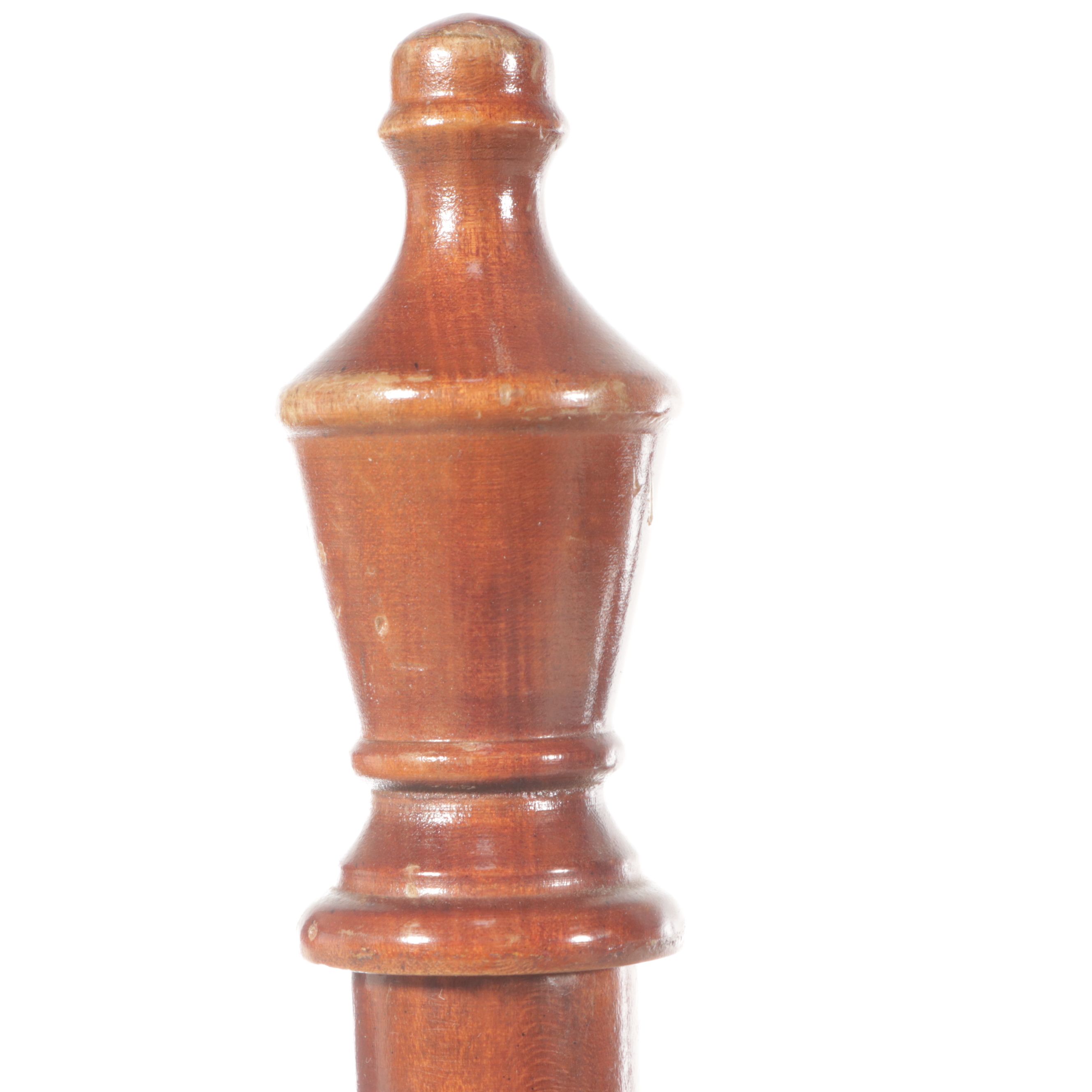 Federal Style Cherry Four-Poster Twin Size Bed Frame, 20th Century