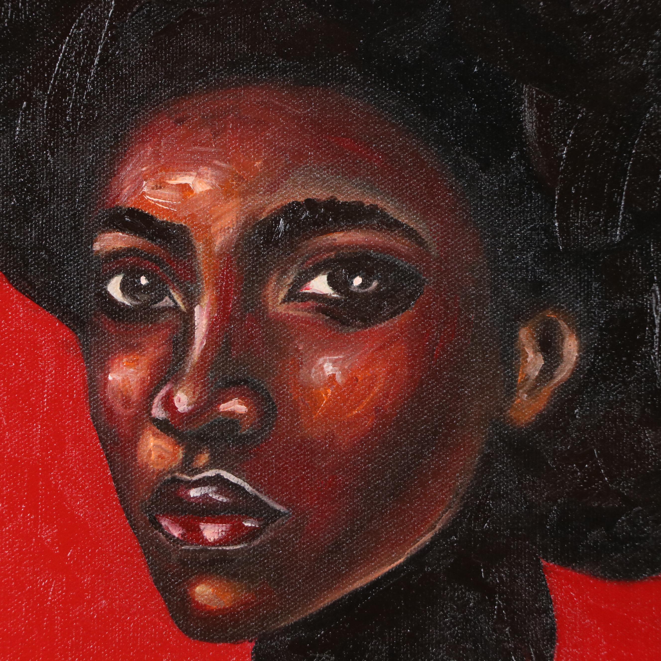 Oluwakemi Omowaire Oil Portrait "May Hope Never fade, Never Die.", 21st Century