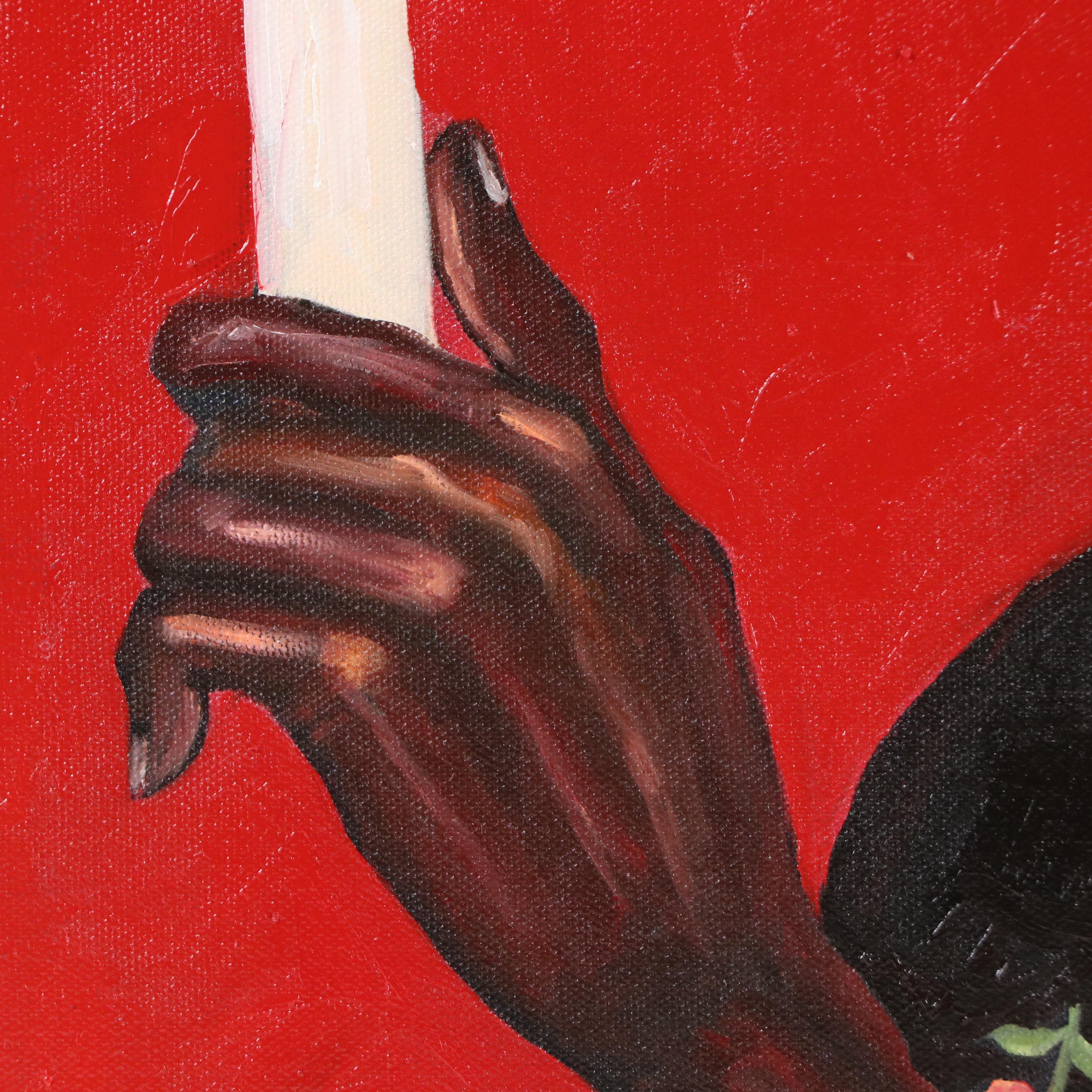 Oluwakemi Omowaire Oil Portrait "May Hope Never fade, Never Die.", 21st Century