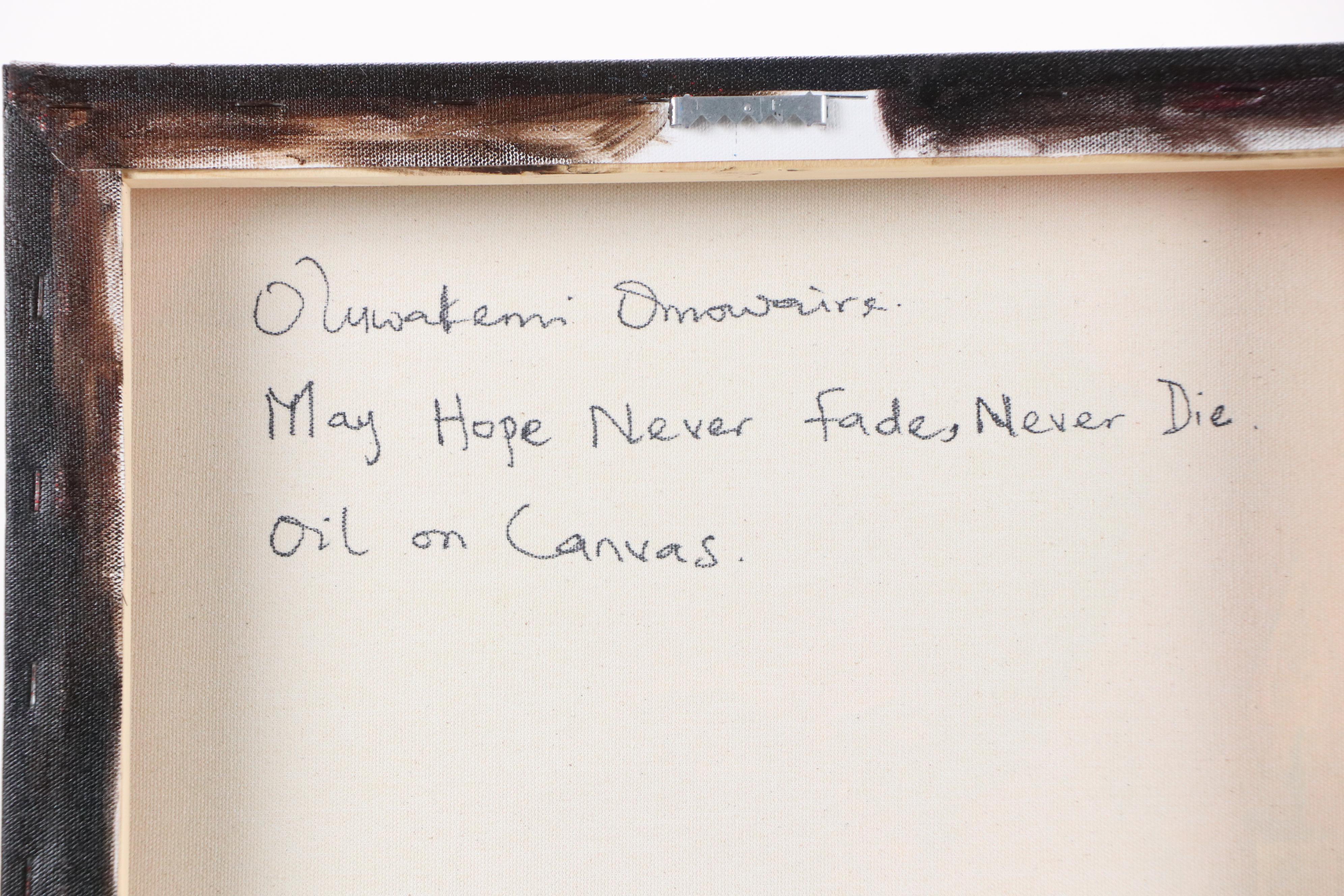 Oluwakemi Omowaire Oil Portrait "May Hope Never fade, Never Die.", 21st Century