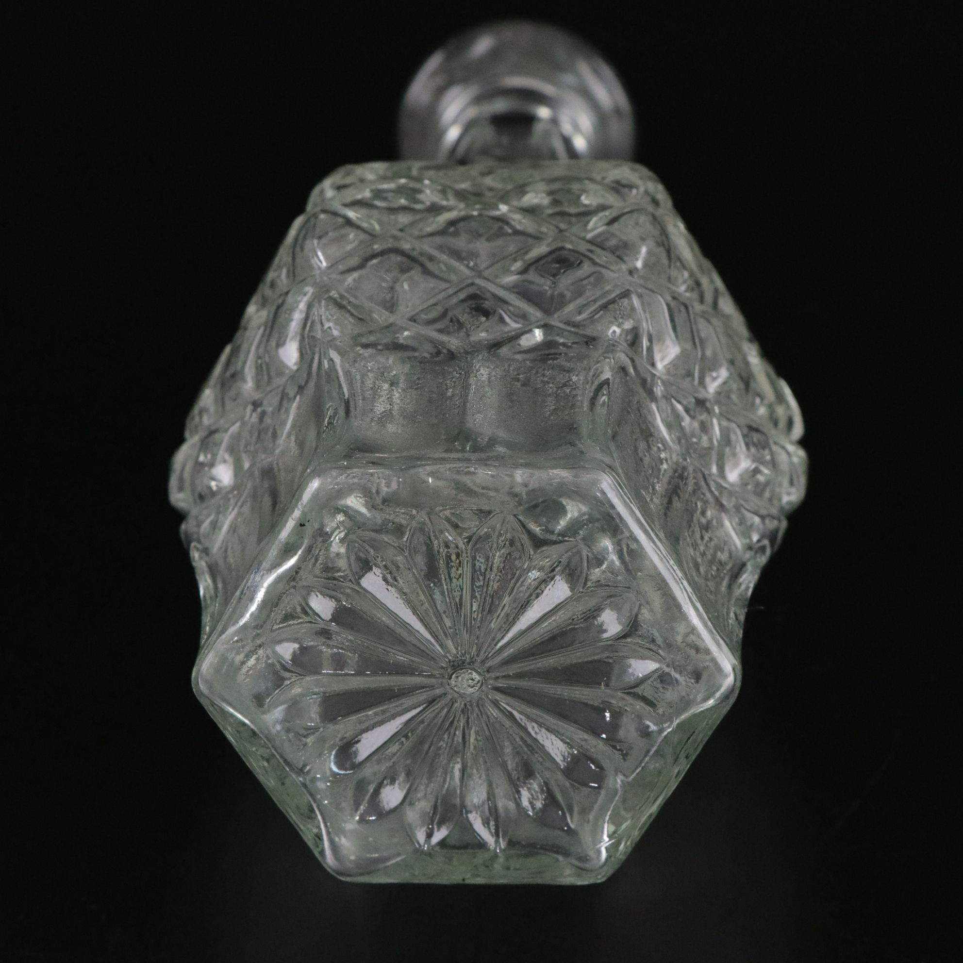 Anchor Hocking "Wexford" Pressed Glass Decanter and Cordial Glasses