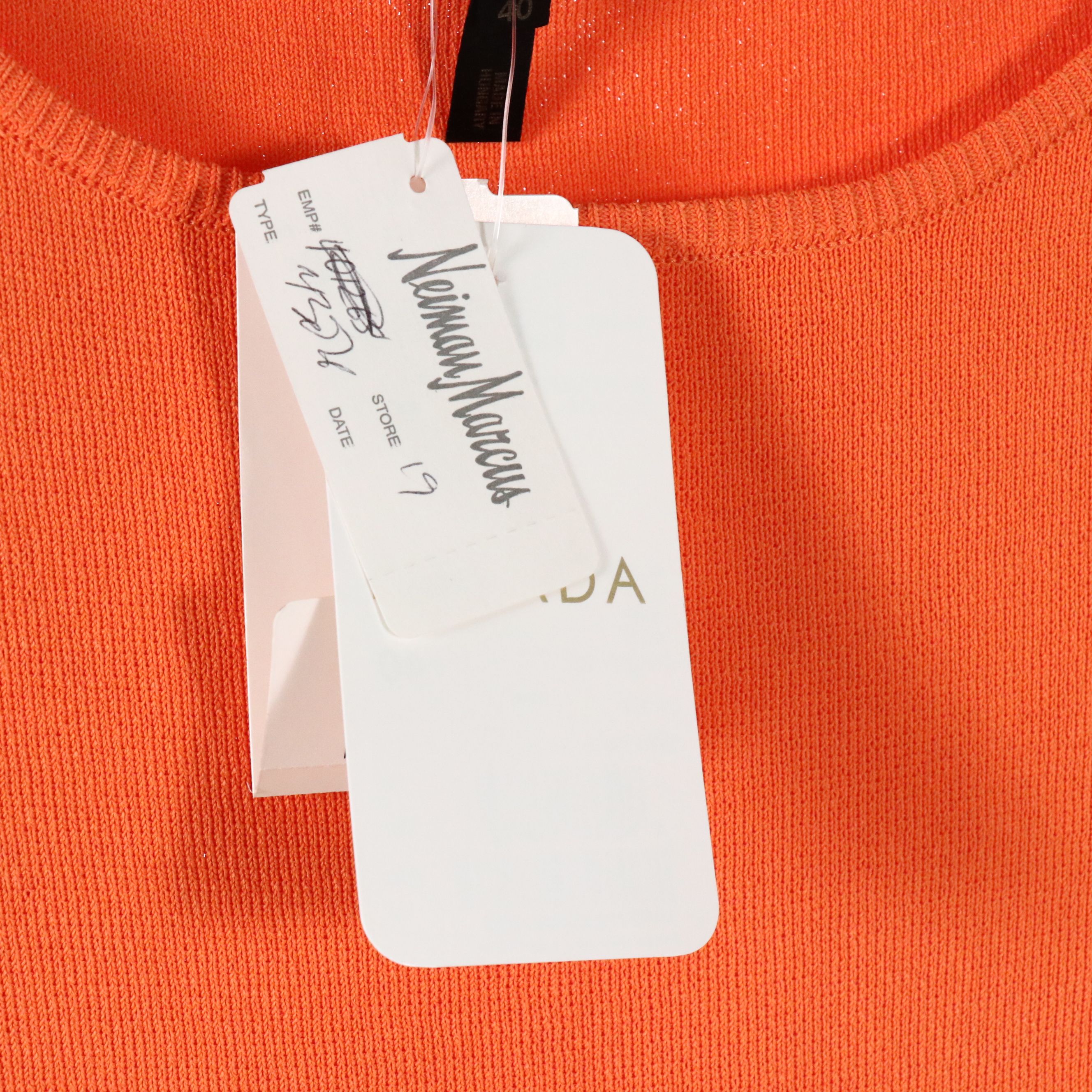 Escada Knit Pullover Short Sleeve Sweater, Jersey Shirt and Ribbed Top, W Tags