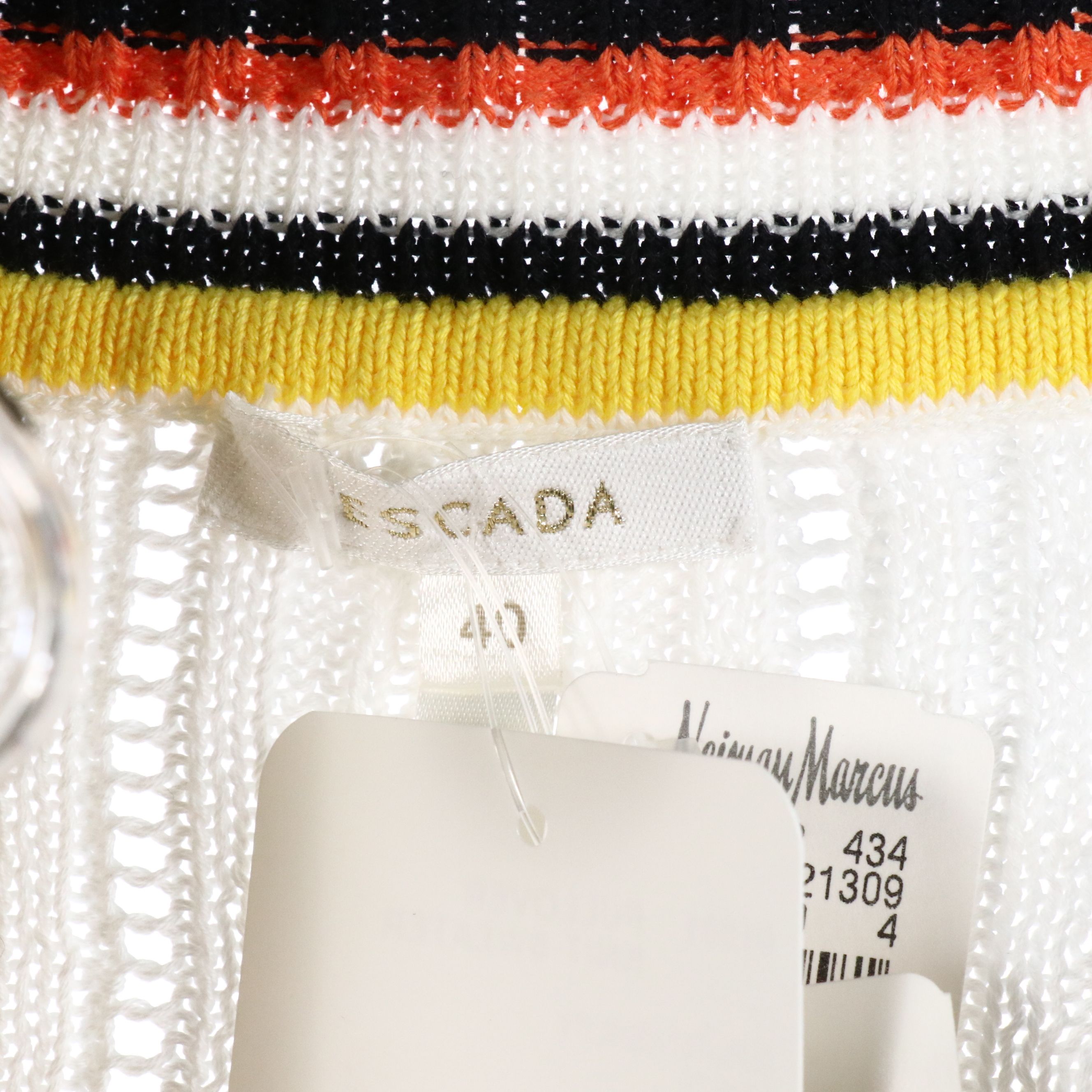 Escada Knit Pullover Short Sleeve Sweater, Jersey Shirt and Ribbed Top, W Tags