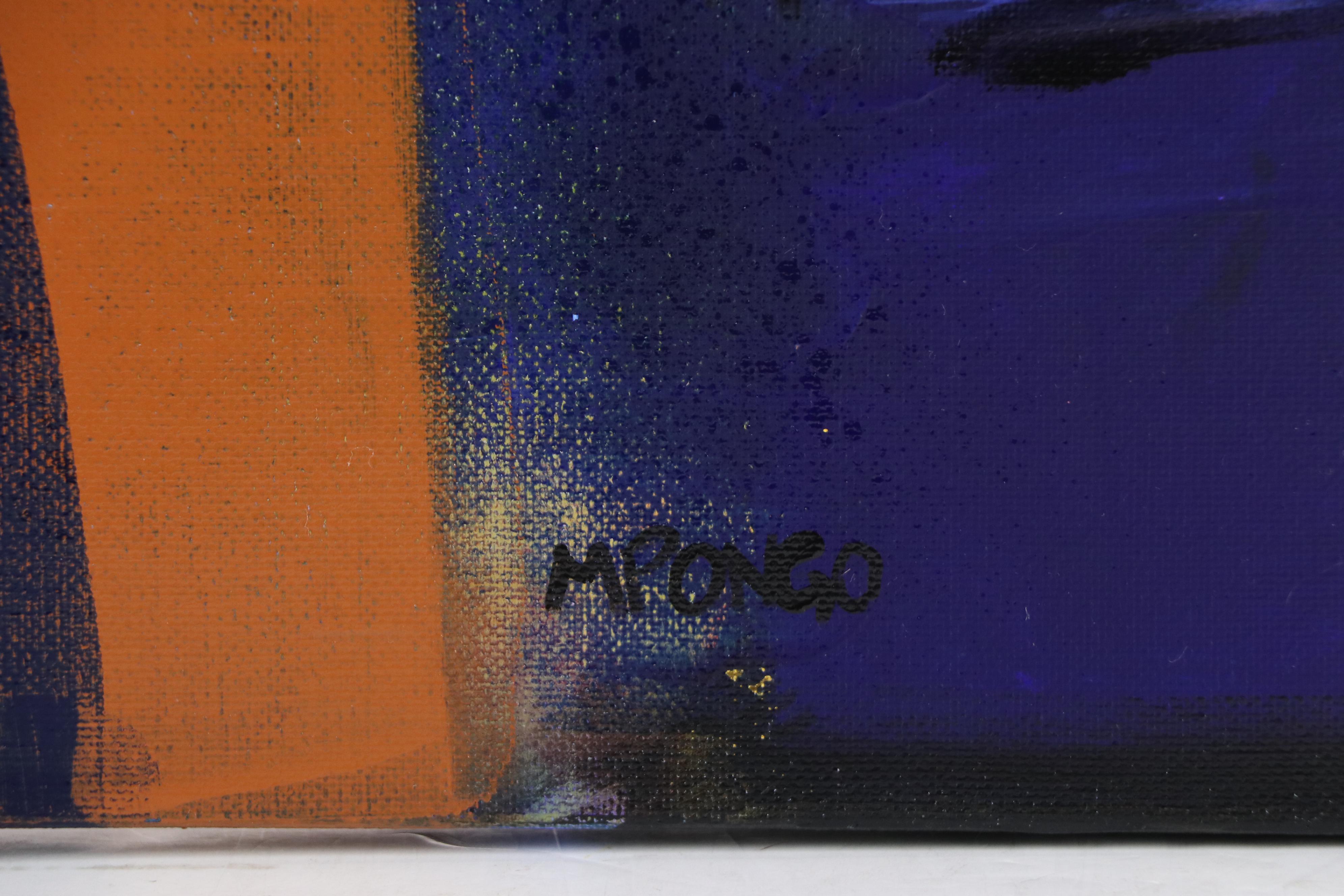 Milagros Pongo Abstract Mixed Media Painting "Rainwow," 21st Century