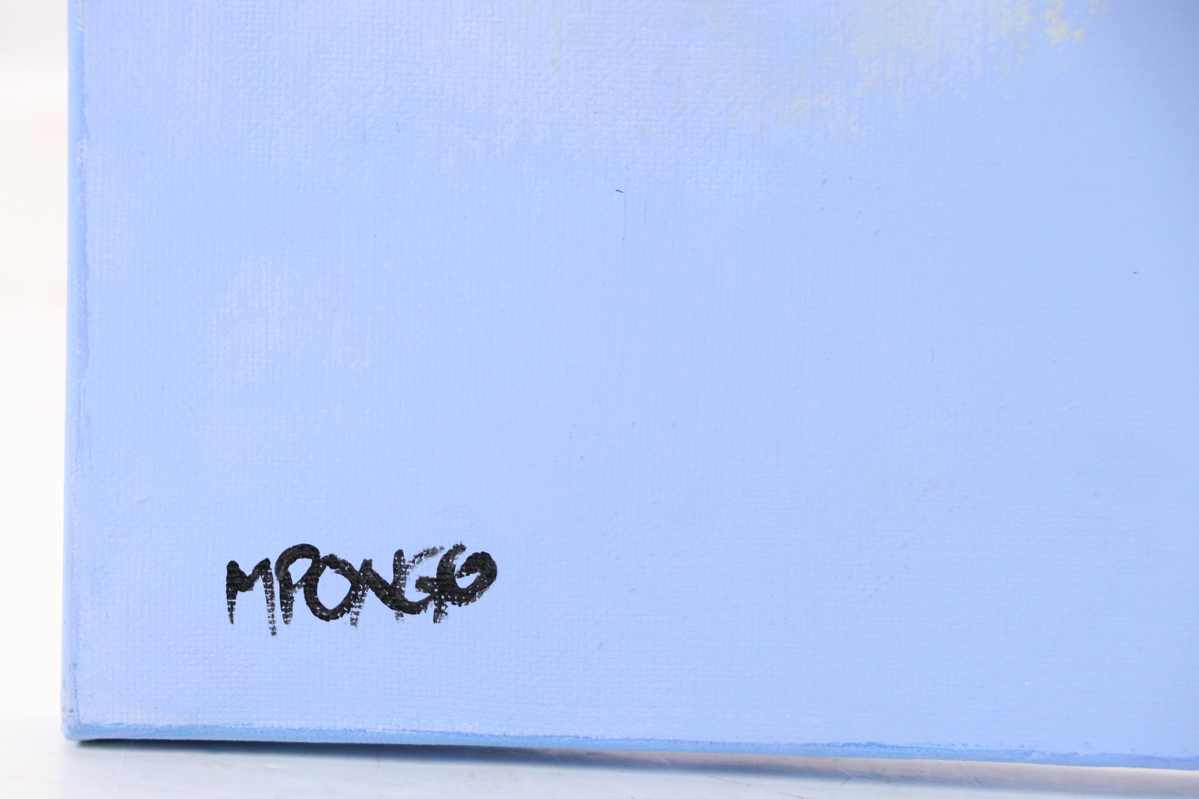 Milagros Pongo Abstract Mixed Media Painting "Northern Lights," 21st Century