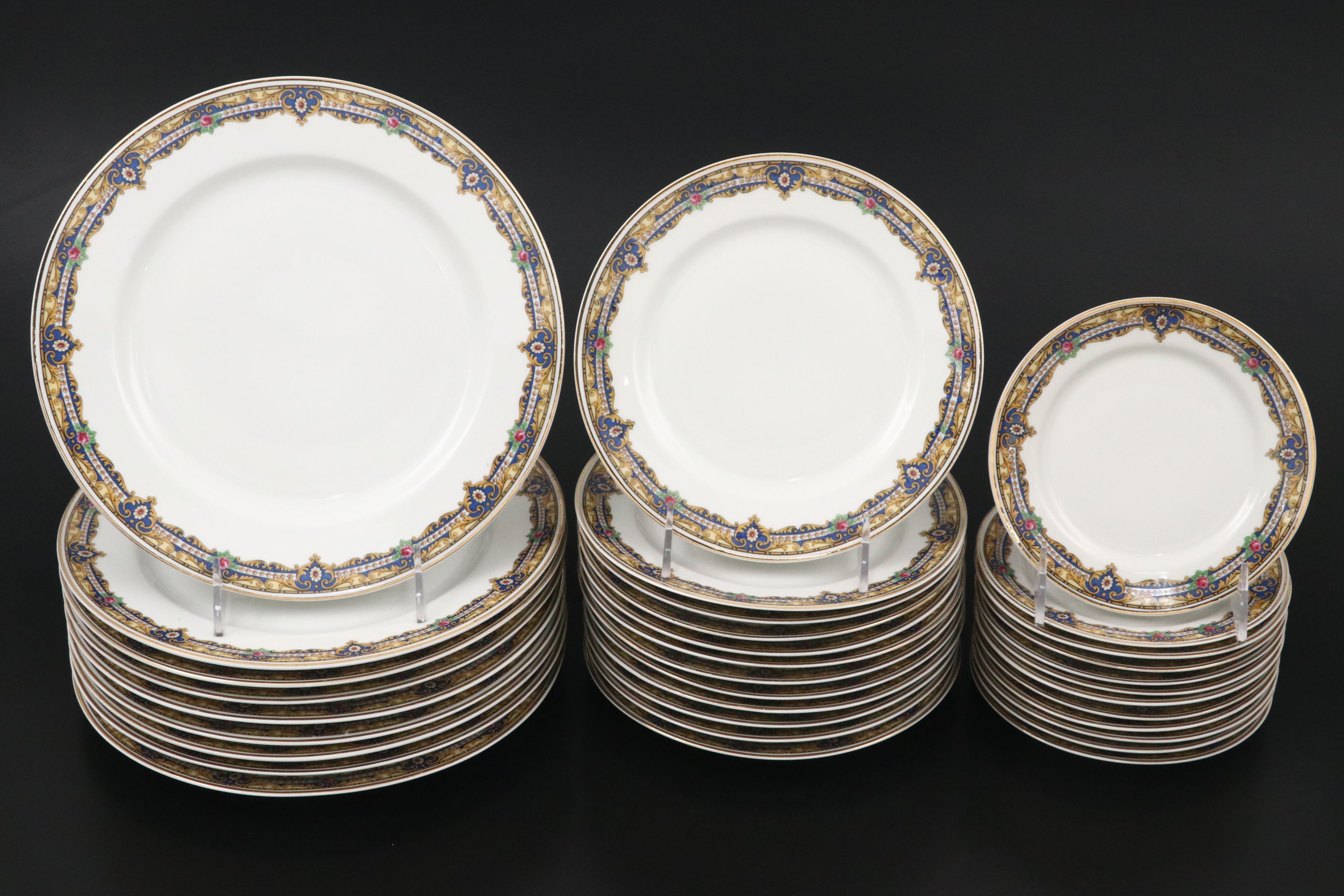 French Tressemanes & Vogt Gilt Porcelain Dinnerware