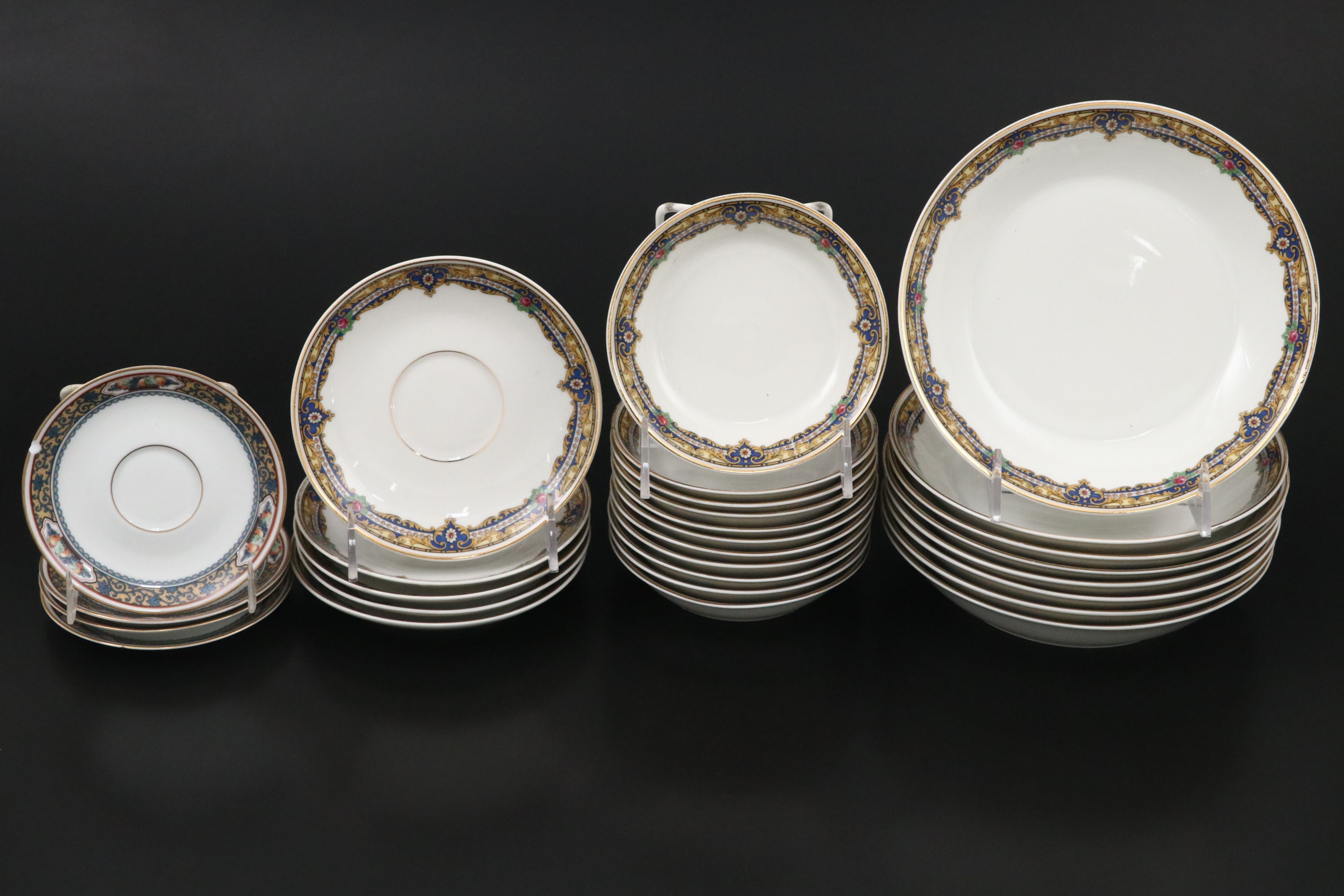 French Tressemanes & Vogt Gilt Porcelain Dinnerware