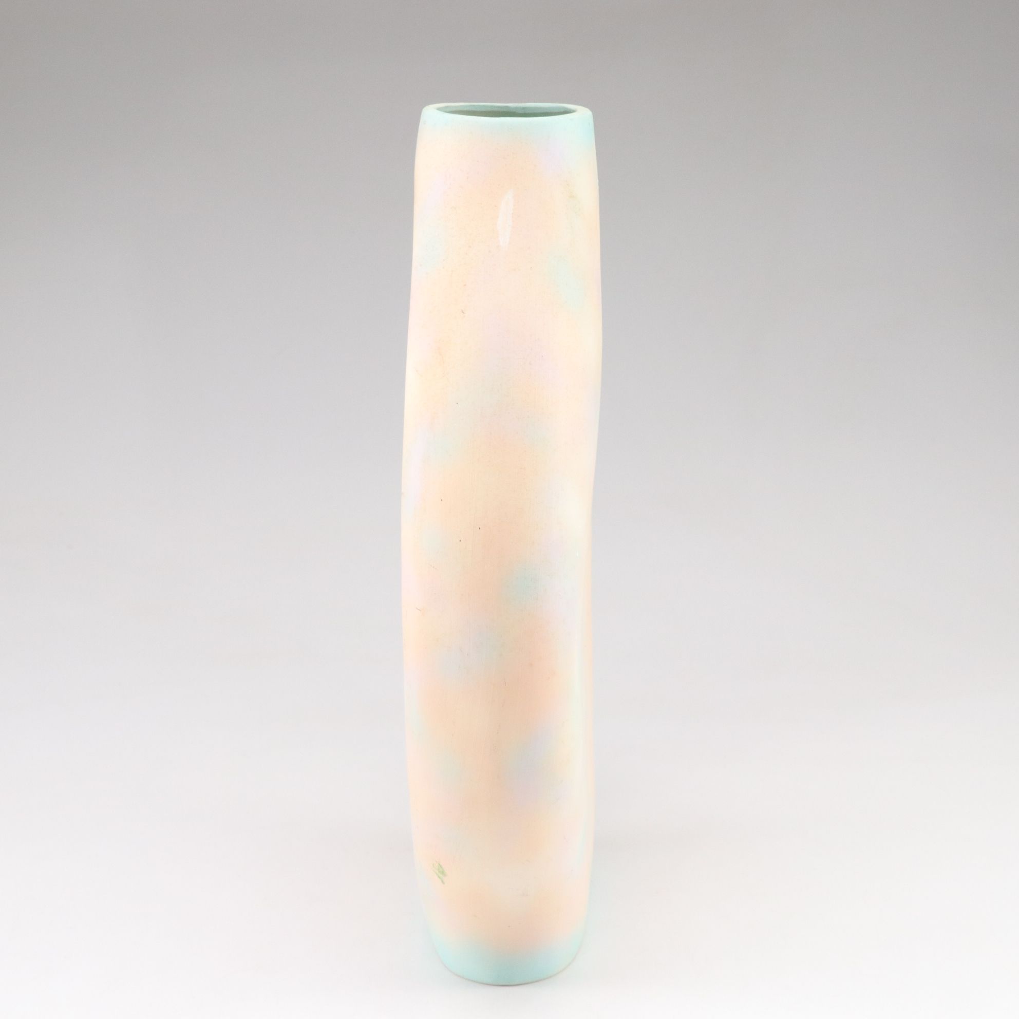 Rainbow Pastel Vase with Native American Animal Totem Relief