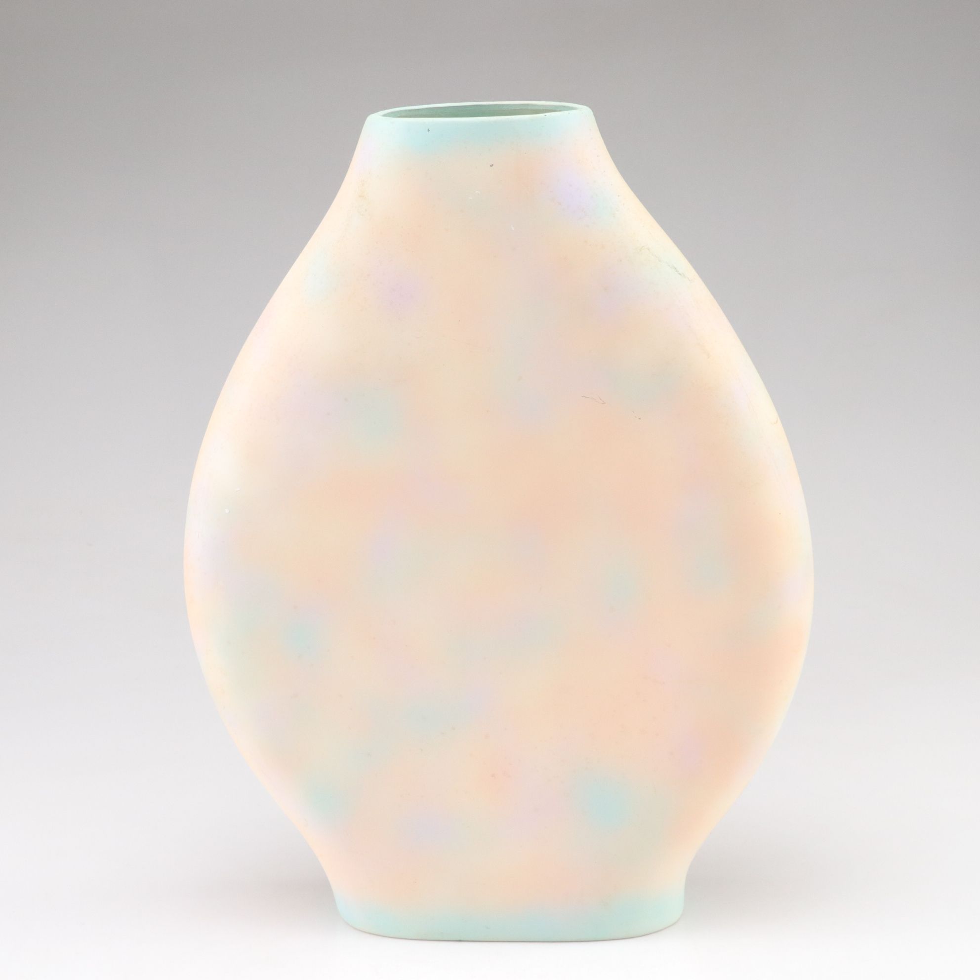 Rainbow Pastel Vase with Native American Animal Totem Relief