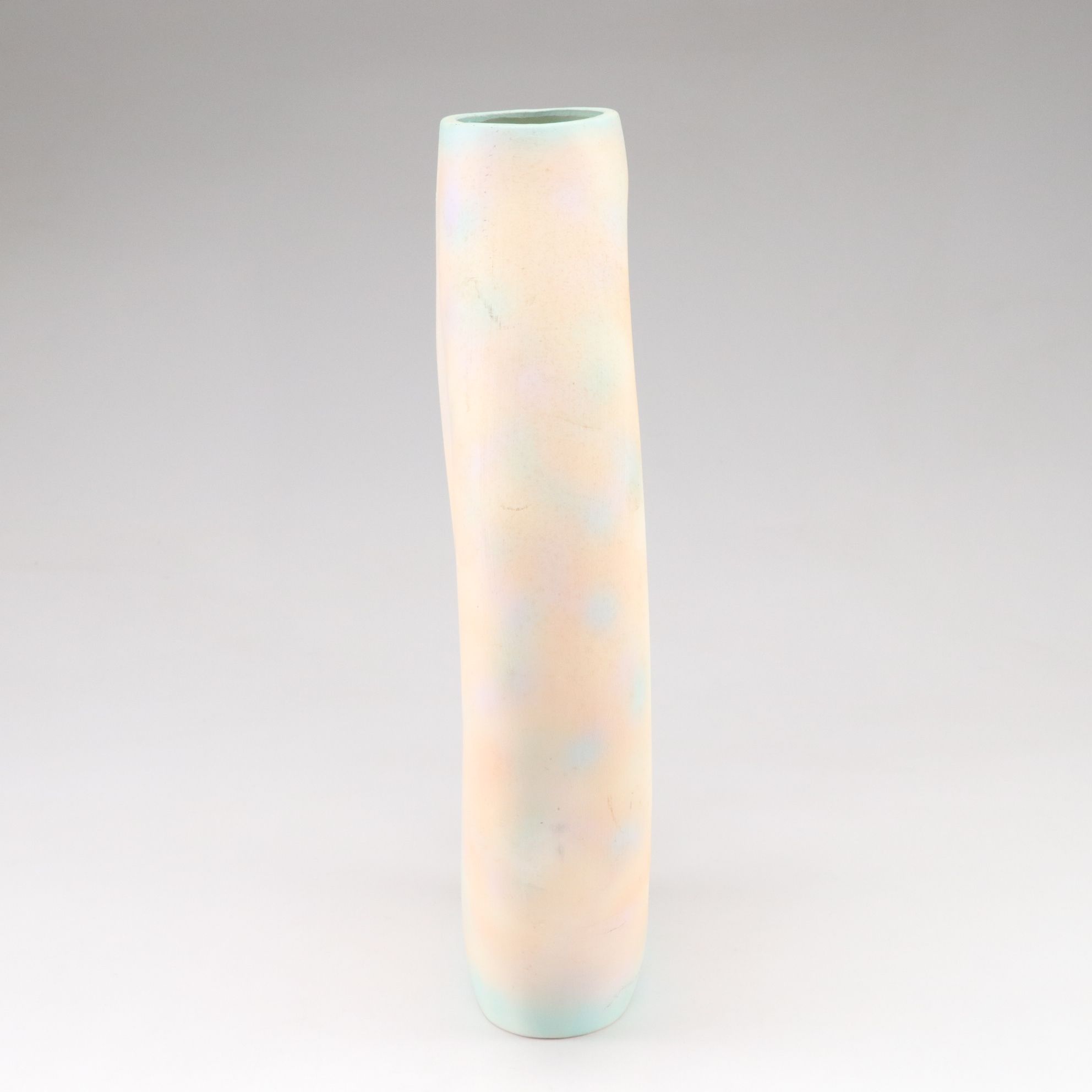 Rainbow Pastel Vase with Native American Animal Totem Relief