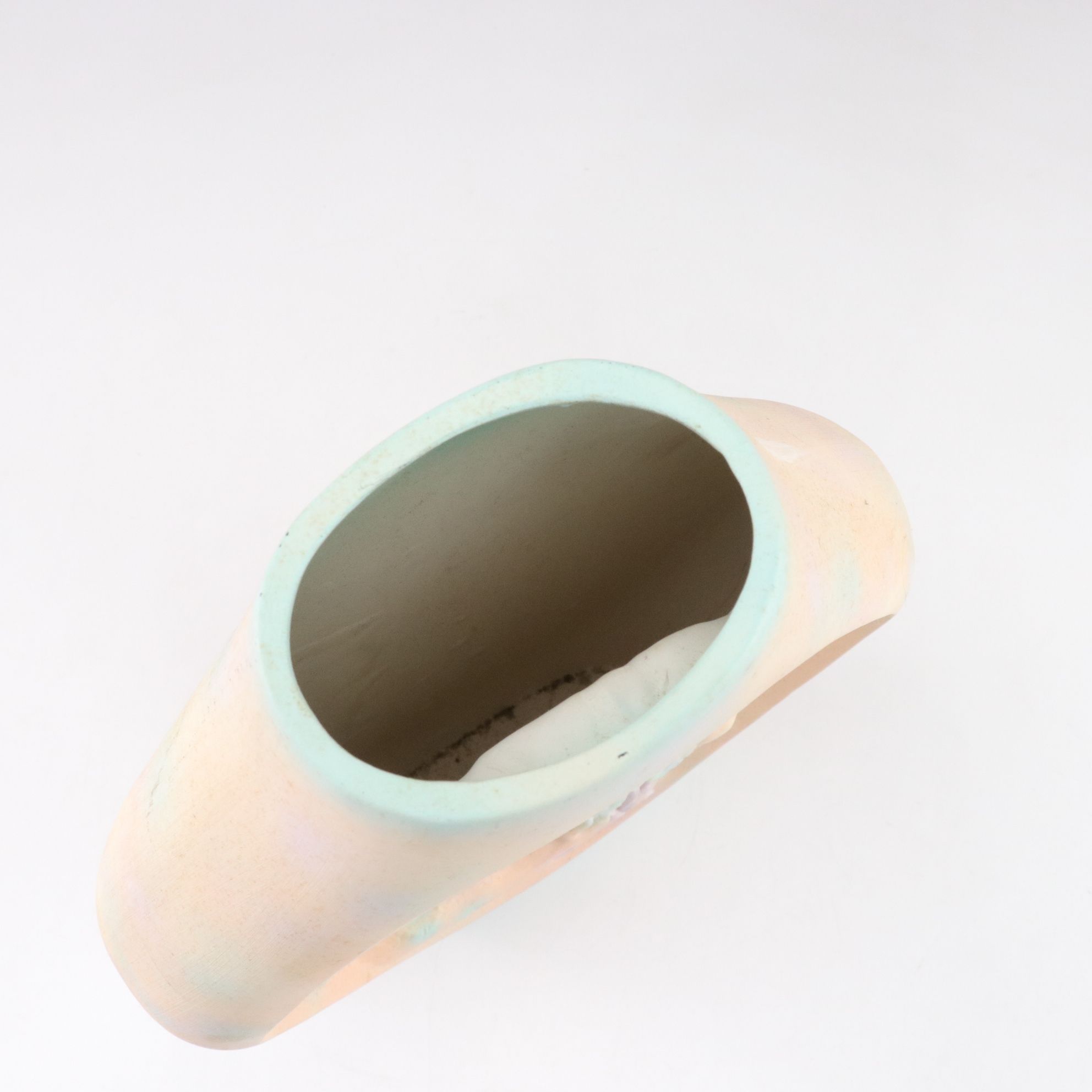 Rainbow Pastel Vase with Native American Animal Totem Relief