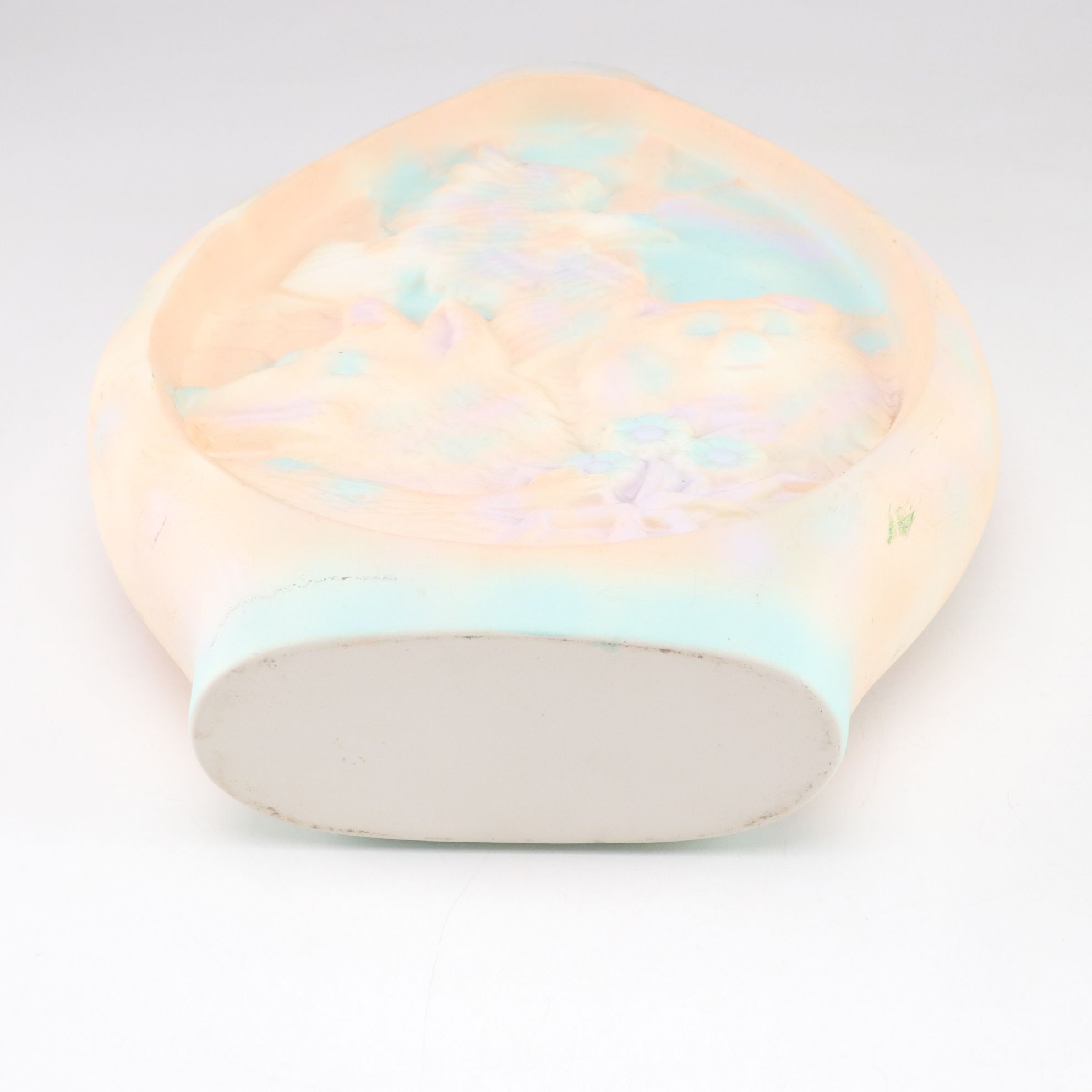 Rainbow Pastel Vase with Native American Animal Totem Relief