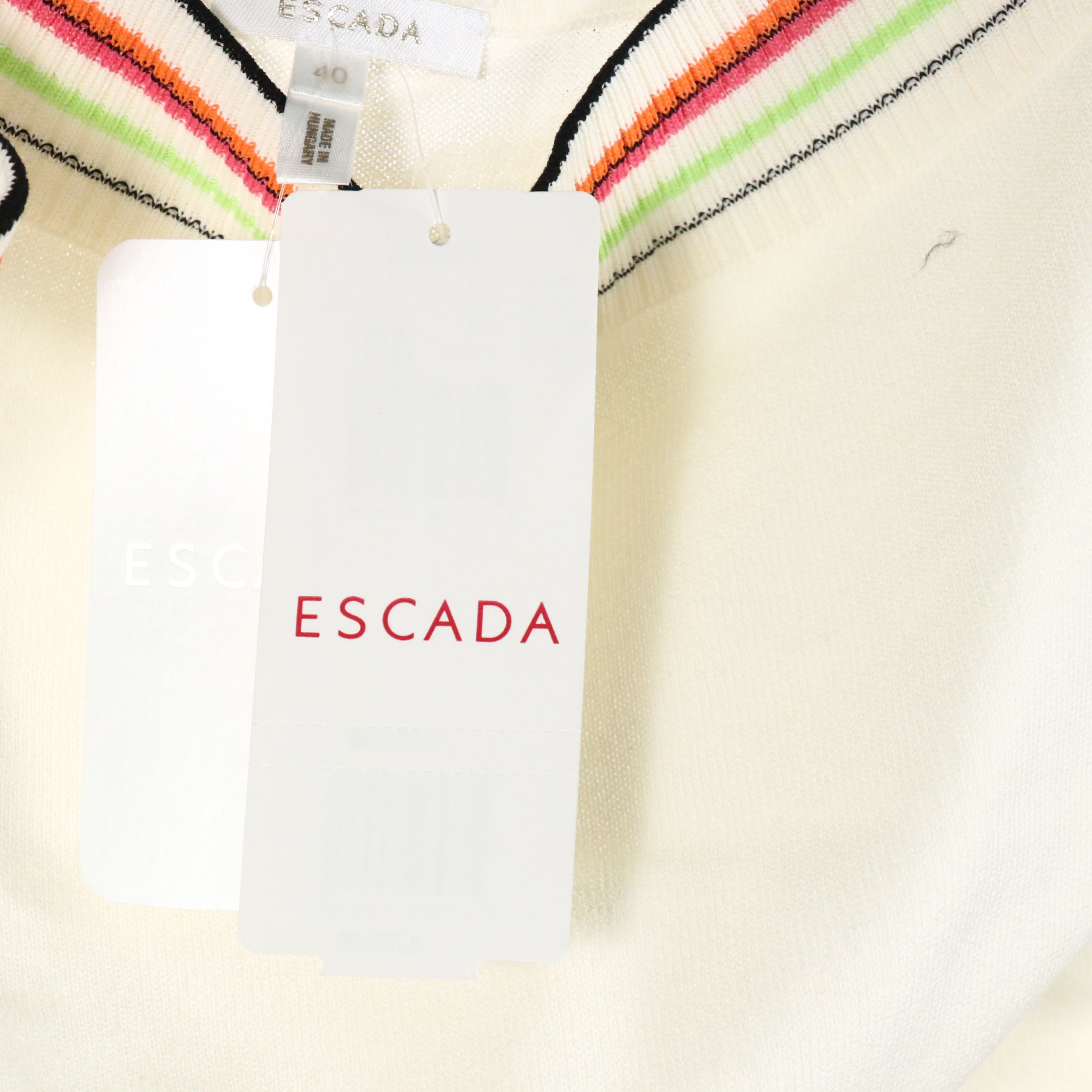 Escada Orange Striped Zip Jacket and Pencil Skirt with Knit Tank Tops, w/ Tags