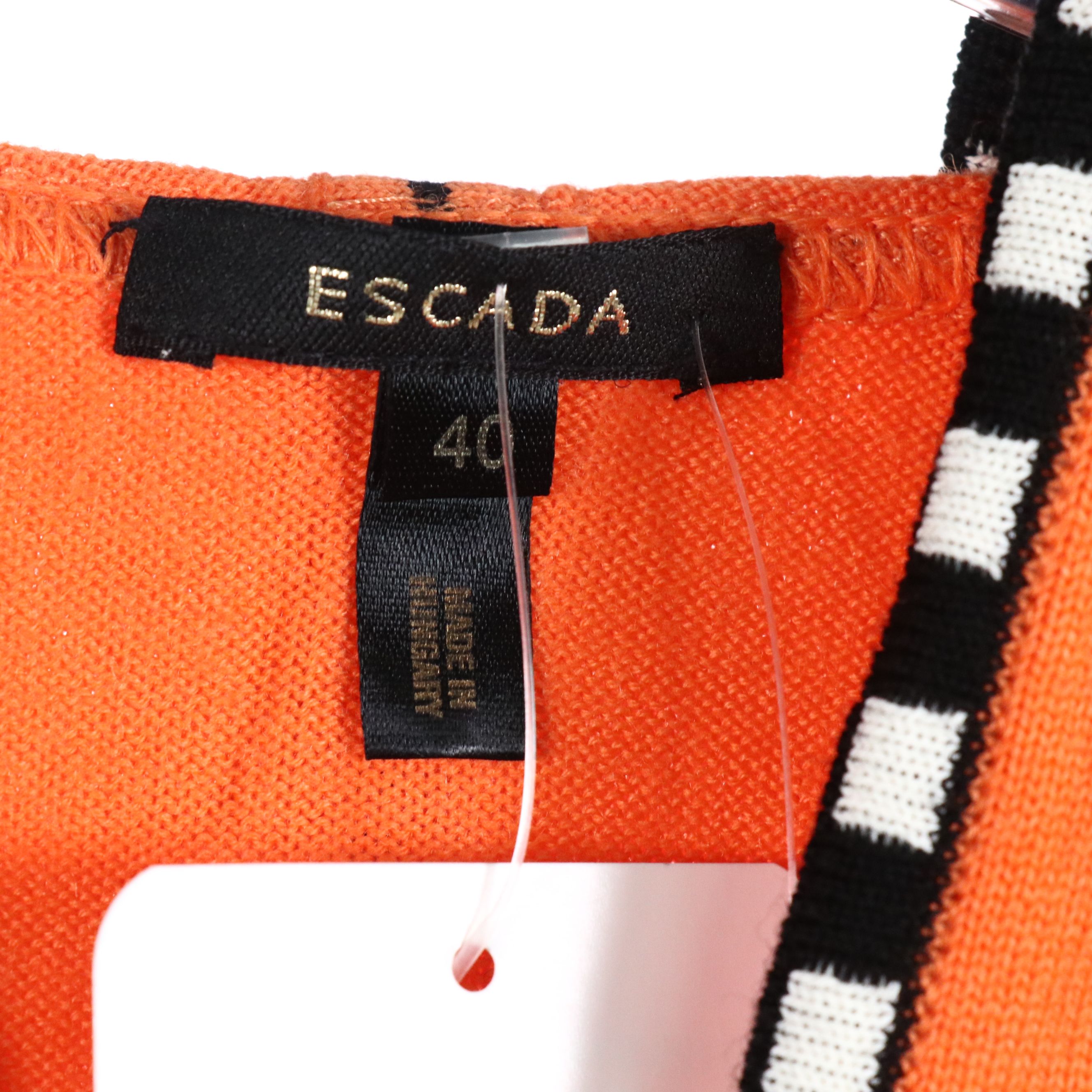 Escada Orange Striped Zip Jacket and Pencil Skirt with Knit Tank Tops, w/ Tags