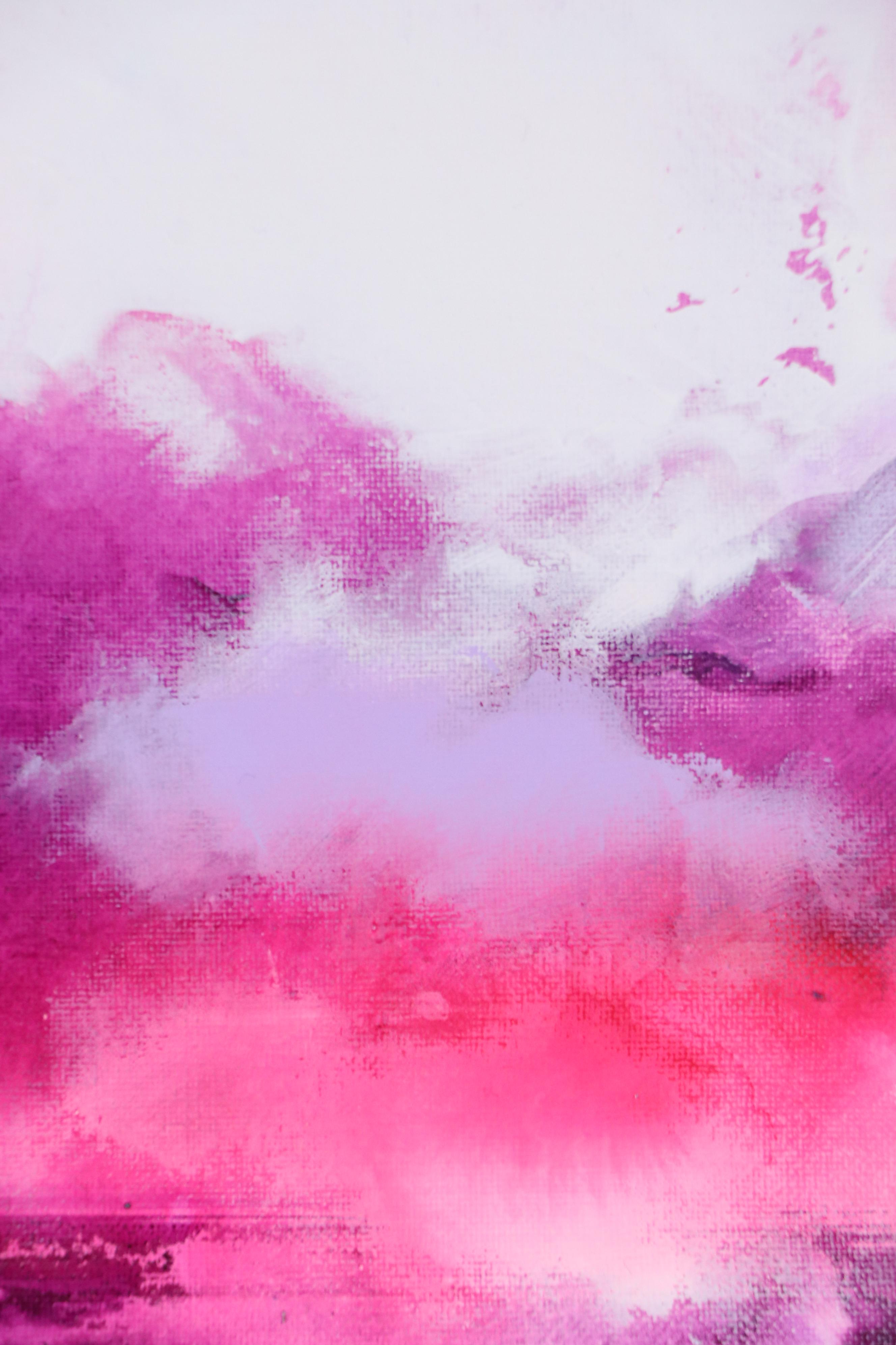 Milagros Pongo Abstract Mixed Media Painting "Magical Sky," 21st Century