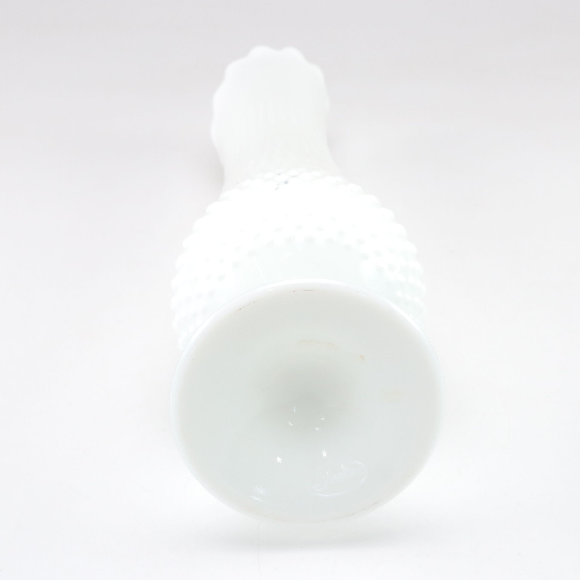 Fenton Milk Glass Hobnail Swung Vase & Indiana Glass Blue Compotes