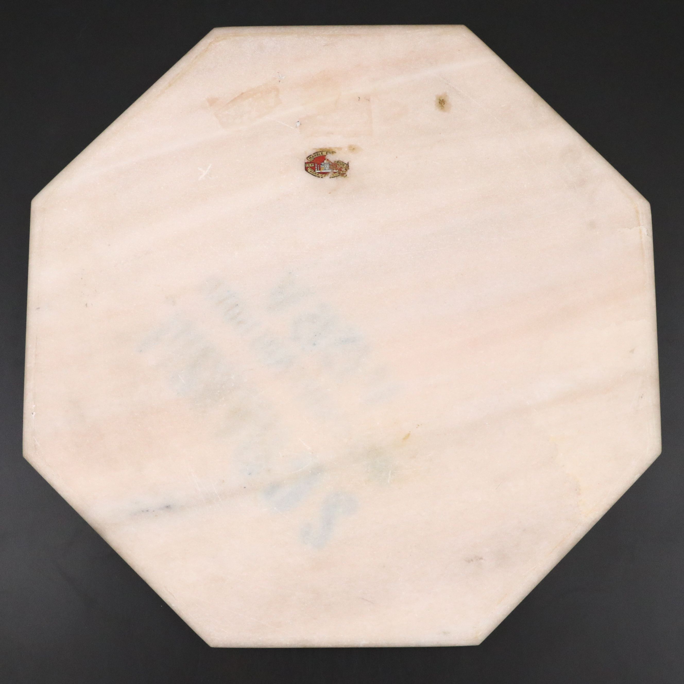 Pietra Dura Semi-Precious Stone Inlaid Marble Small Table Top