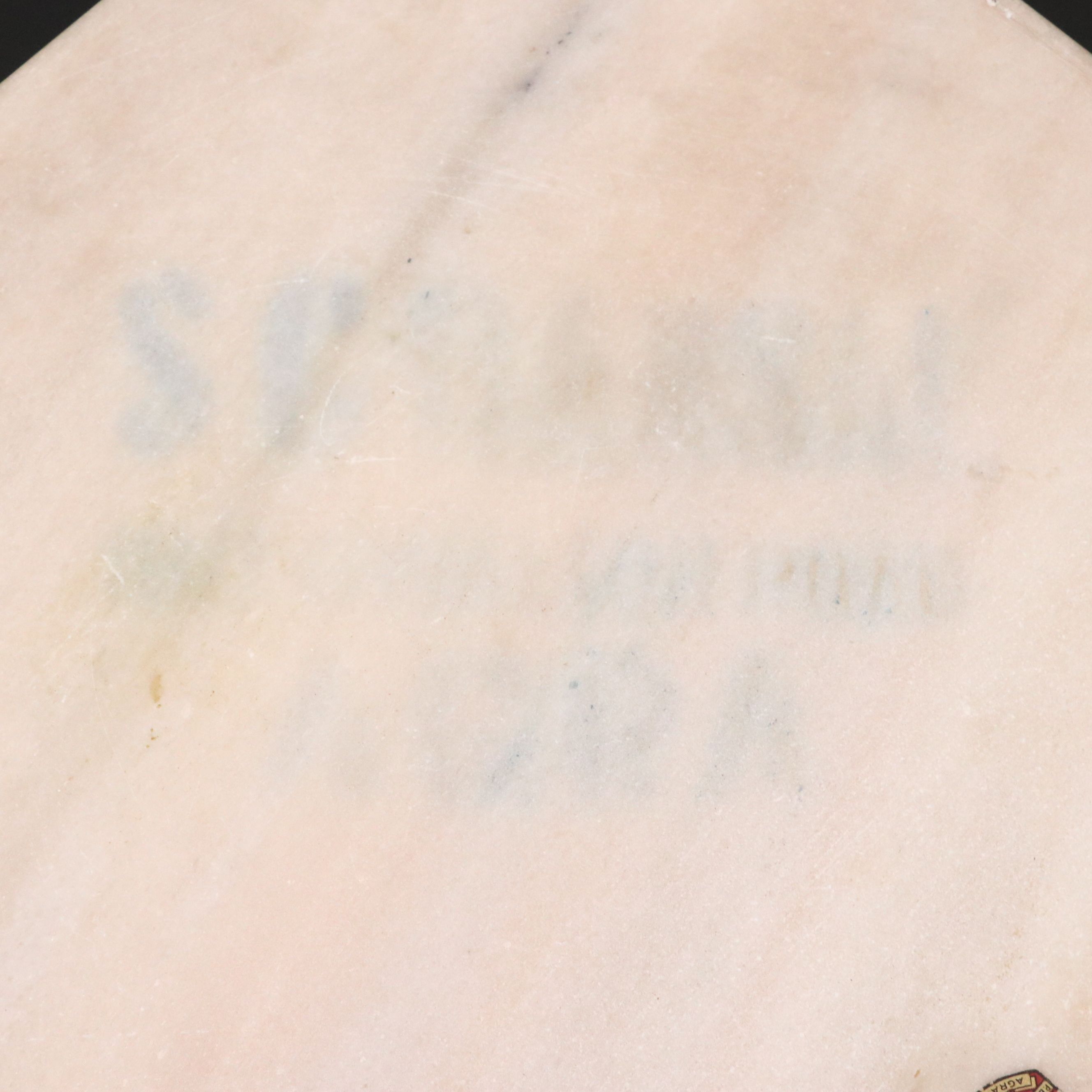 Pietra Dura Semi-Precious Stone Inlaid Marble Small Table Top