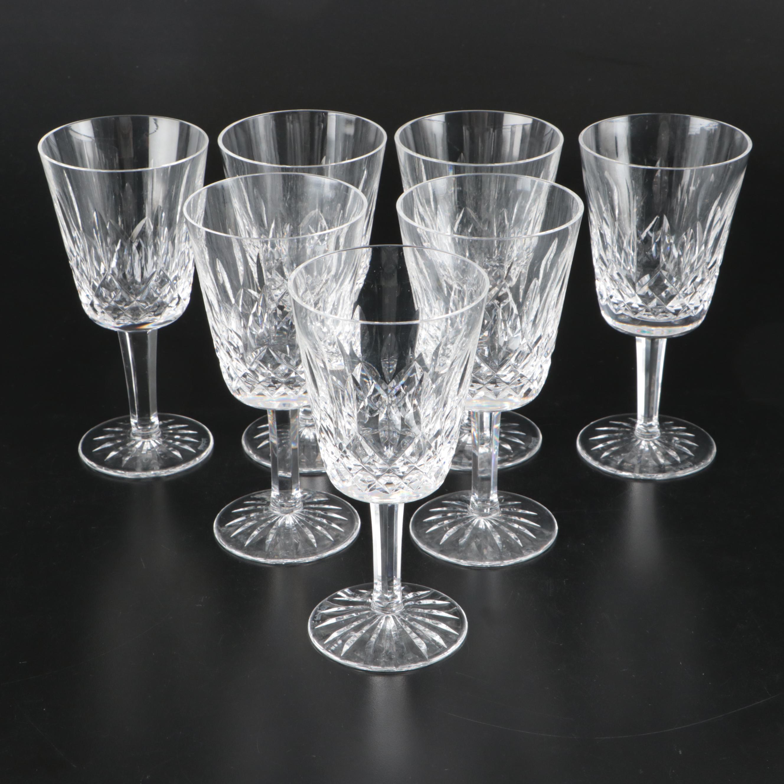 Waterford "Lismore" Crystal Water Goblets