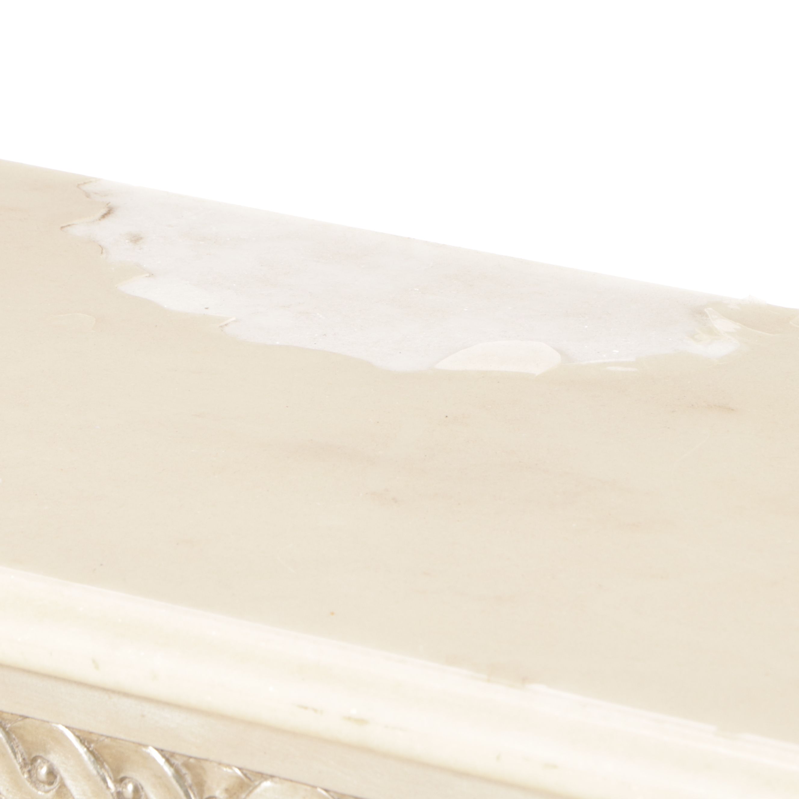 Gilded Wood and Faux Marble Console Table