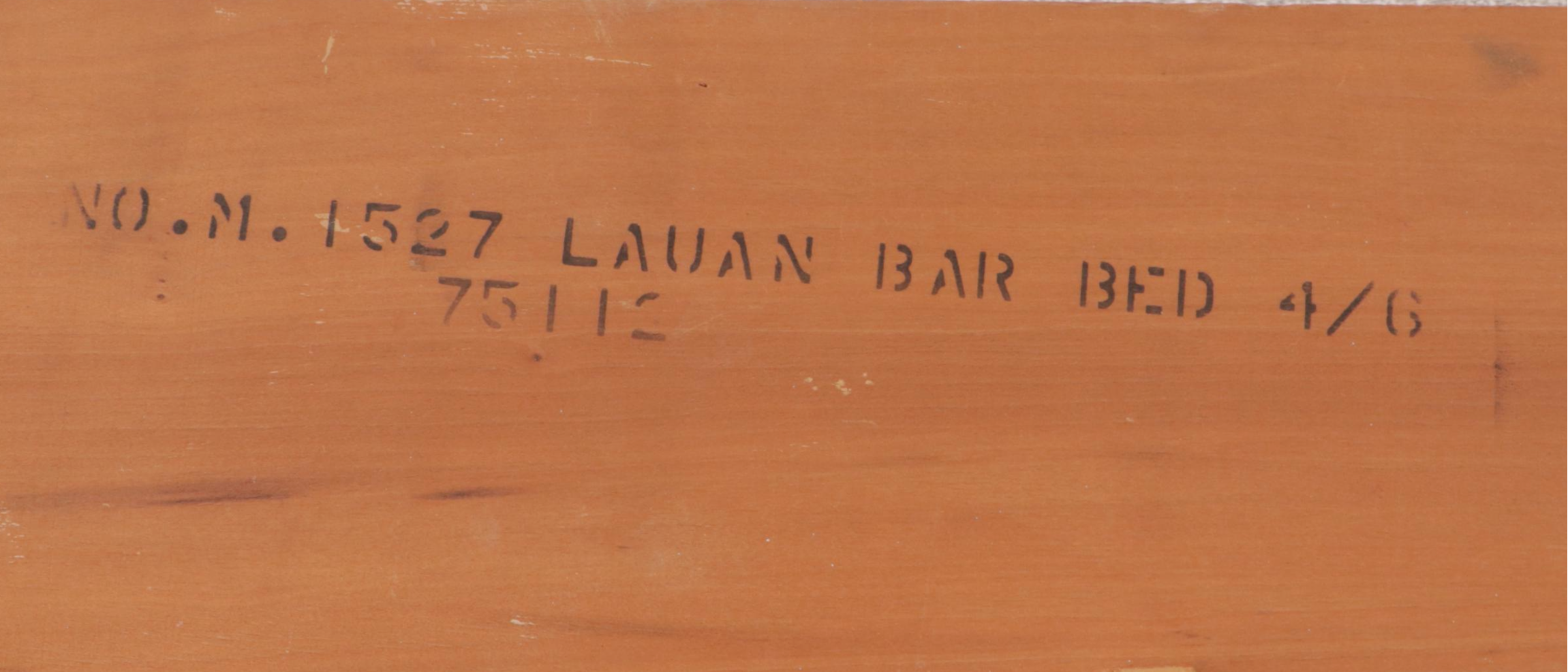 Mid Century Modern Maple Finish Storage Headboard