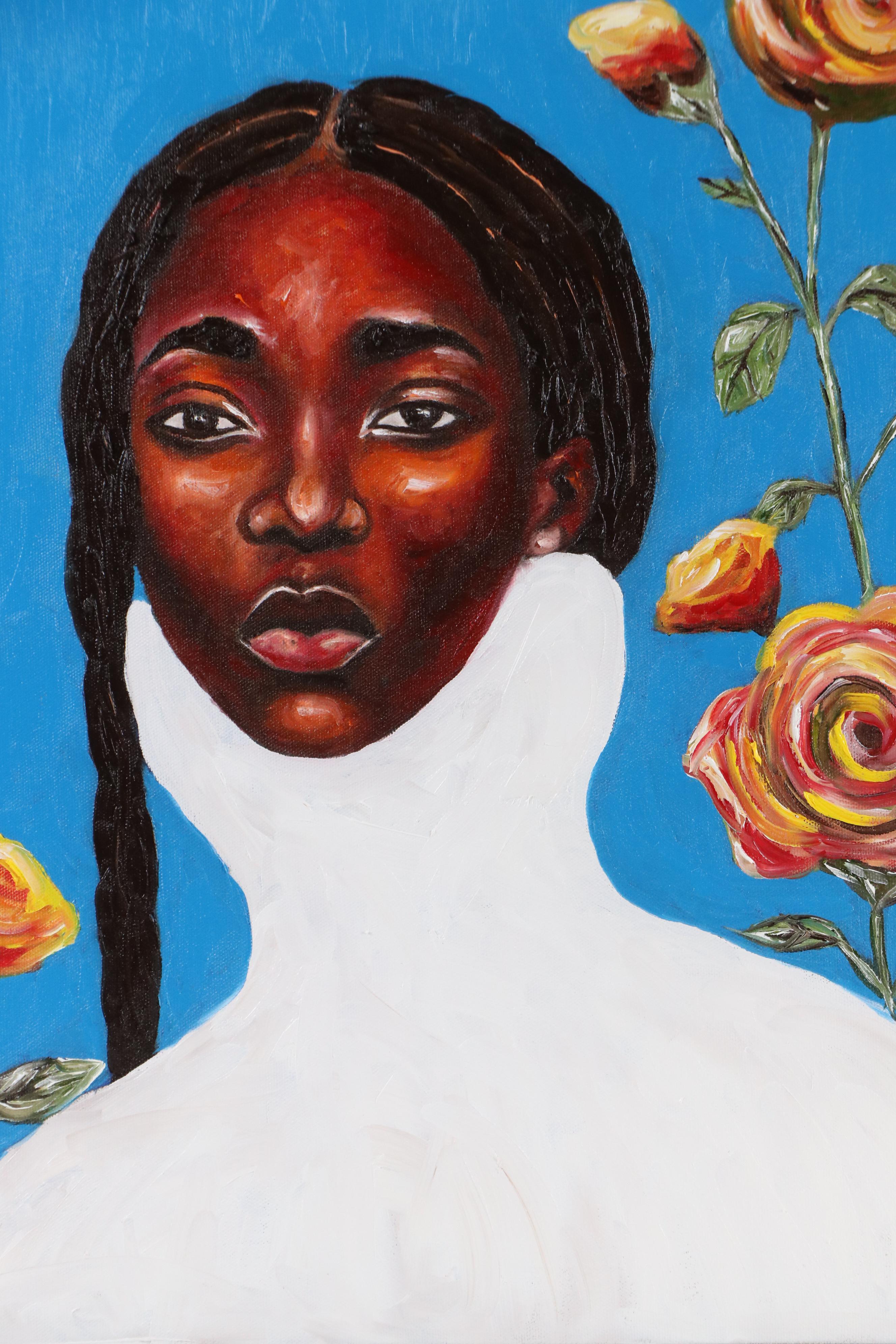 Oluwakemi Omowaire Oil Portrait "Something True.," 21st Century