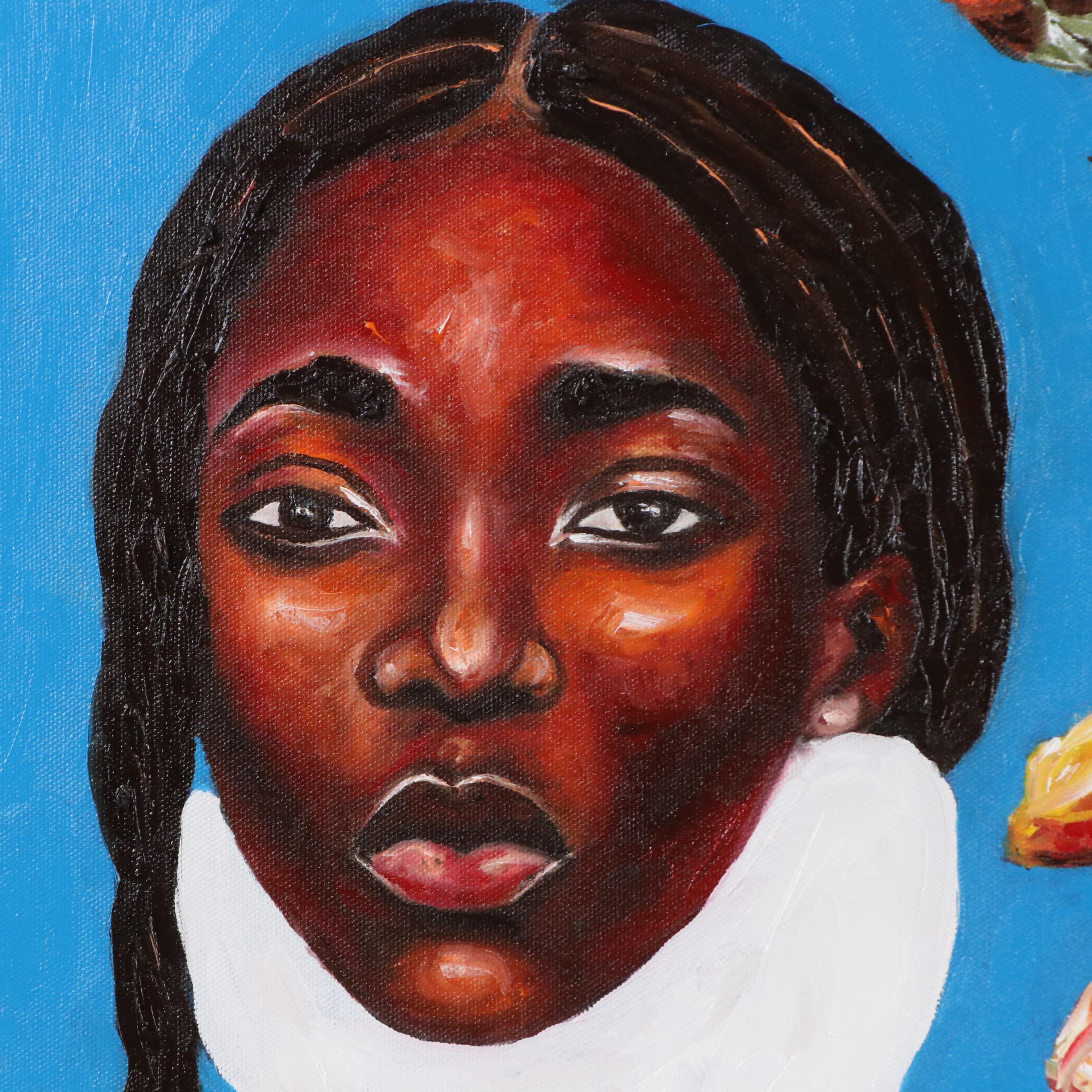 Oluwakemi Omowaire Oil Portrait "Something True.," 21st Century