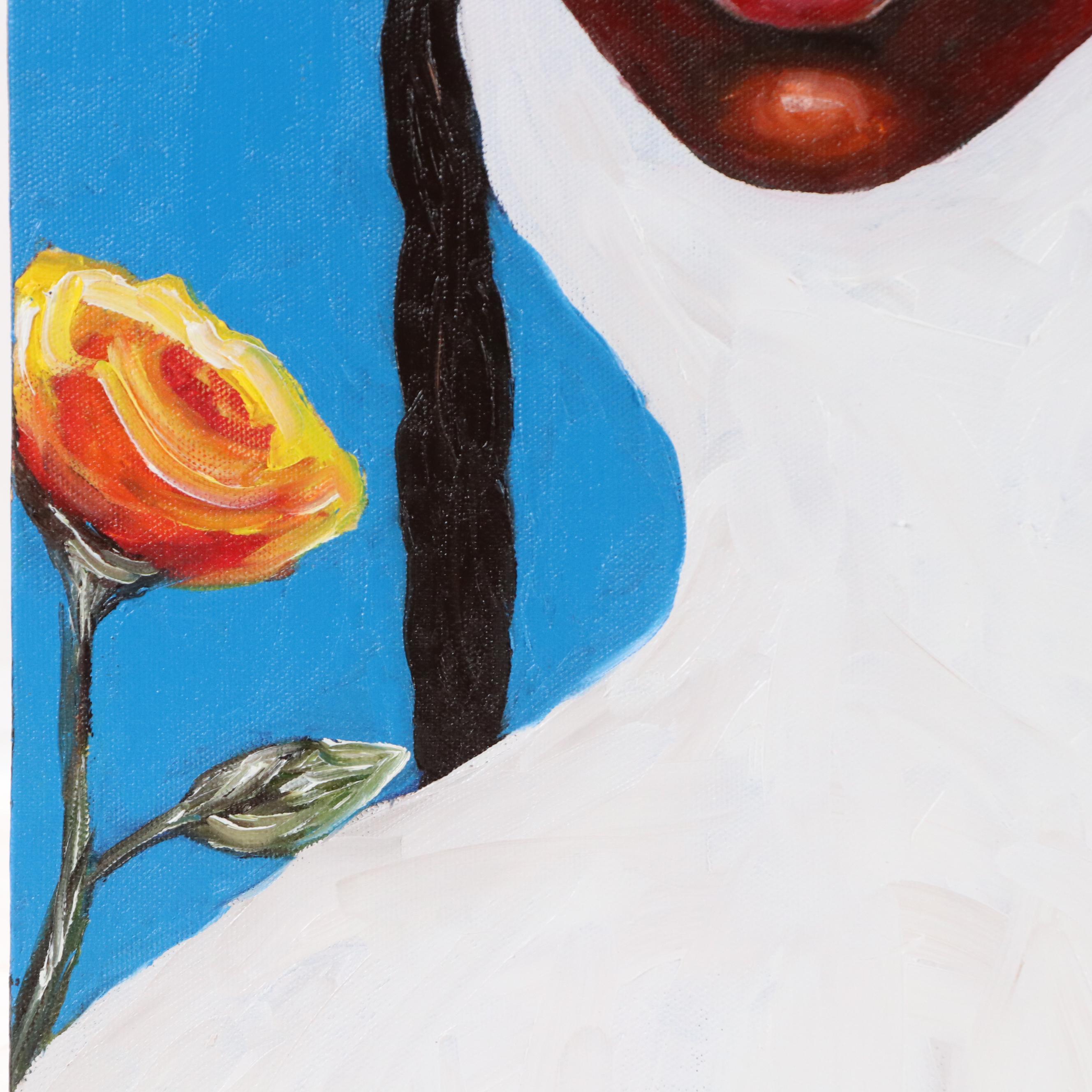 Oluwakemi Omowaire Oil Portrait "Something True.," 21st Century