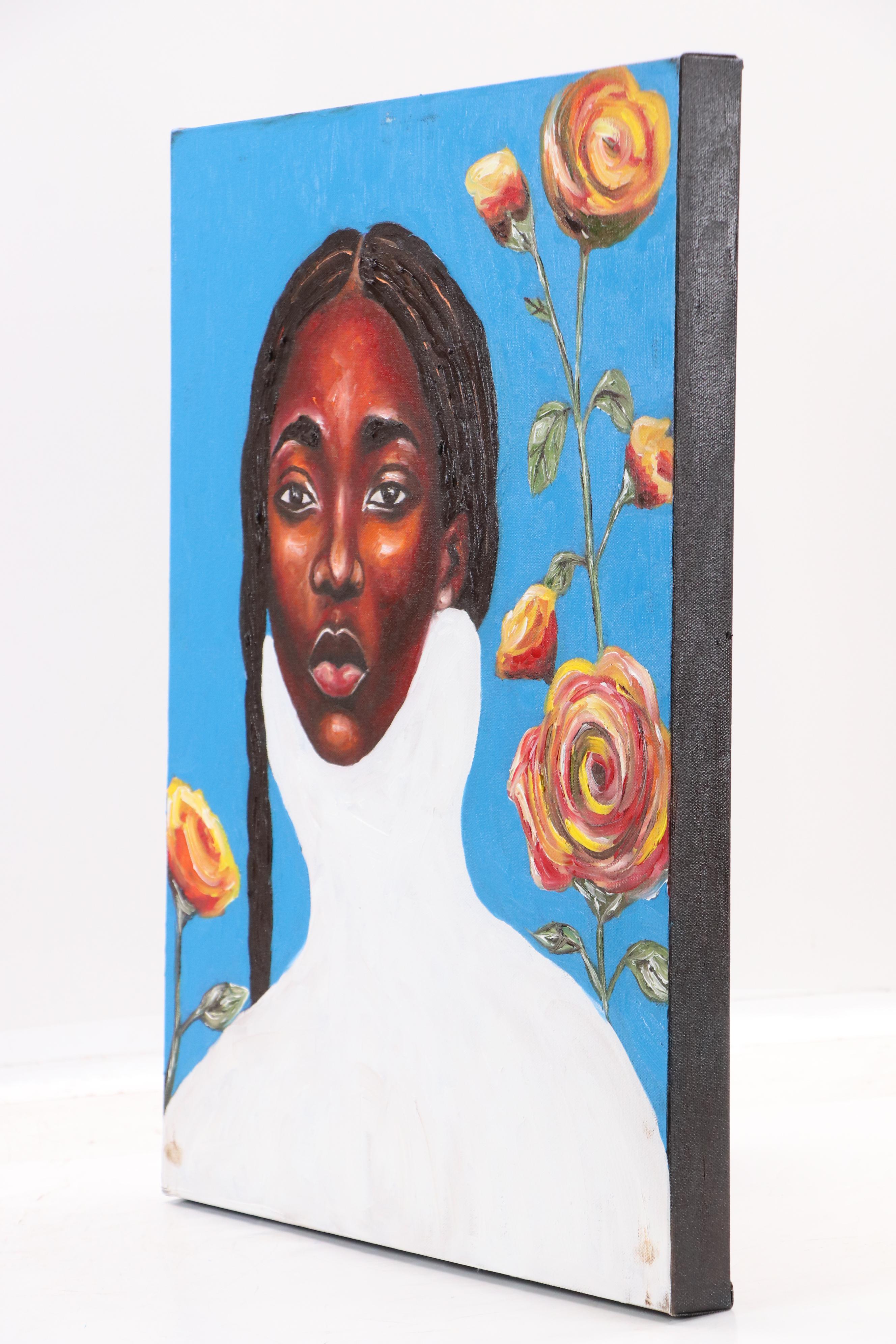 Oluwakemi Omowaire Oil Portrait "Something True.," 21st Century