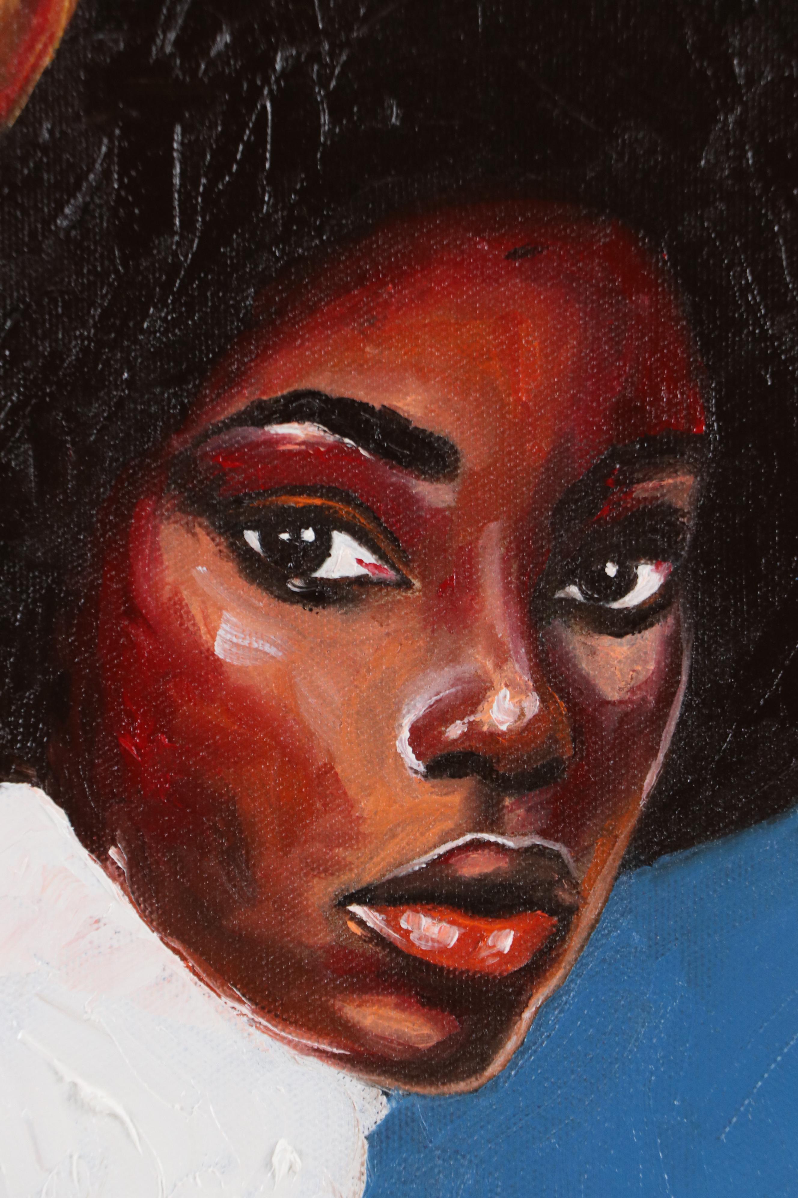 Oluwakemi Omowaire Oil Portrait "Ade Sewa II," 21st Century