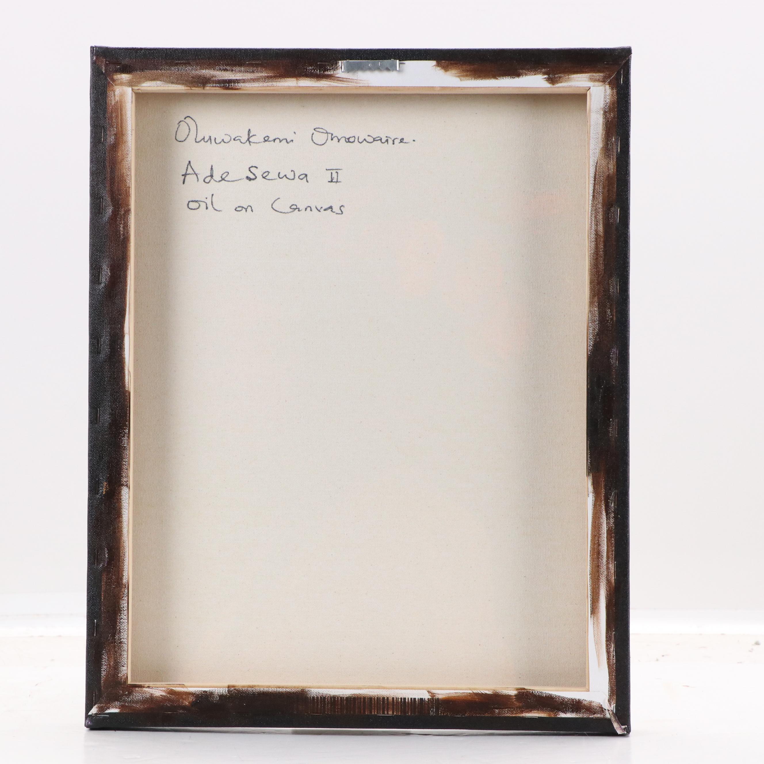 Oluwakemi Omowaire Oil Portrait "Ade Sewa II," 21st Century