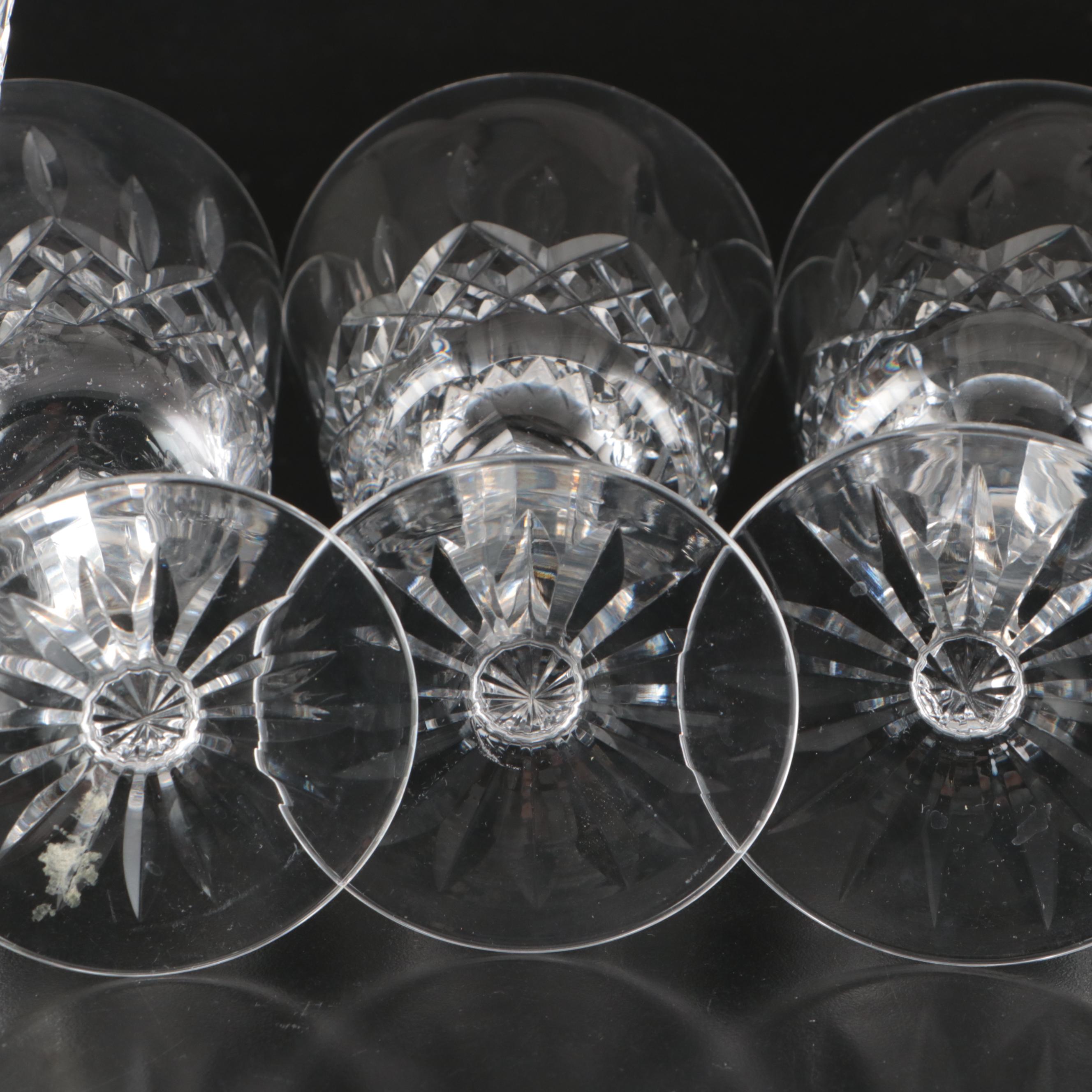 Waterford Crystal "Lismore" Water Goblets, Mid to Late 20th Century